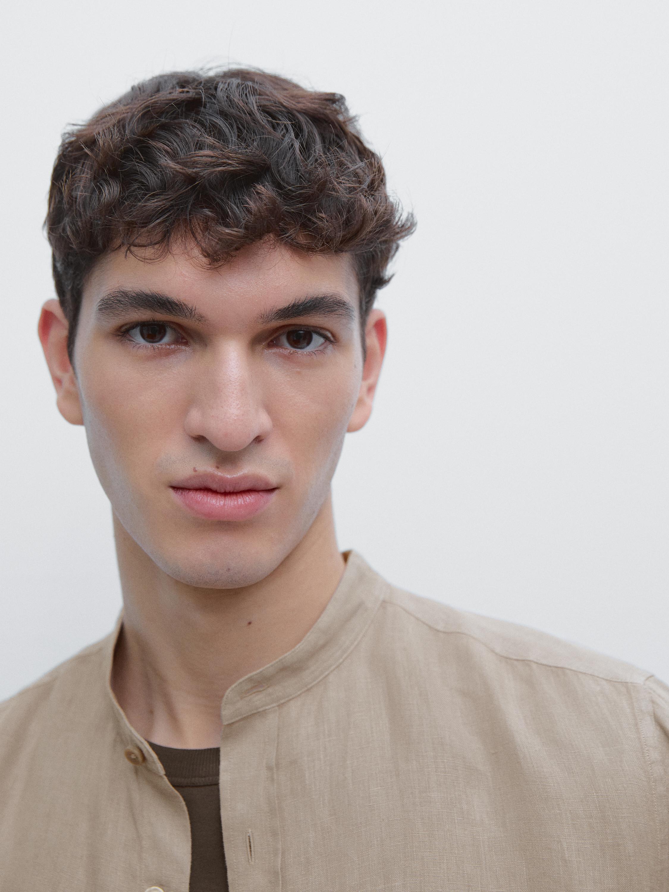 Slim fit stand collar shirt — CAREY