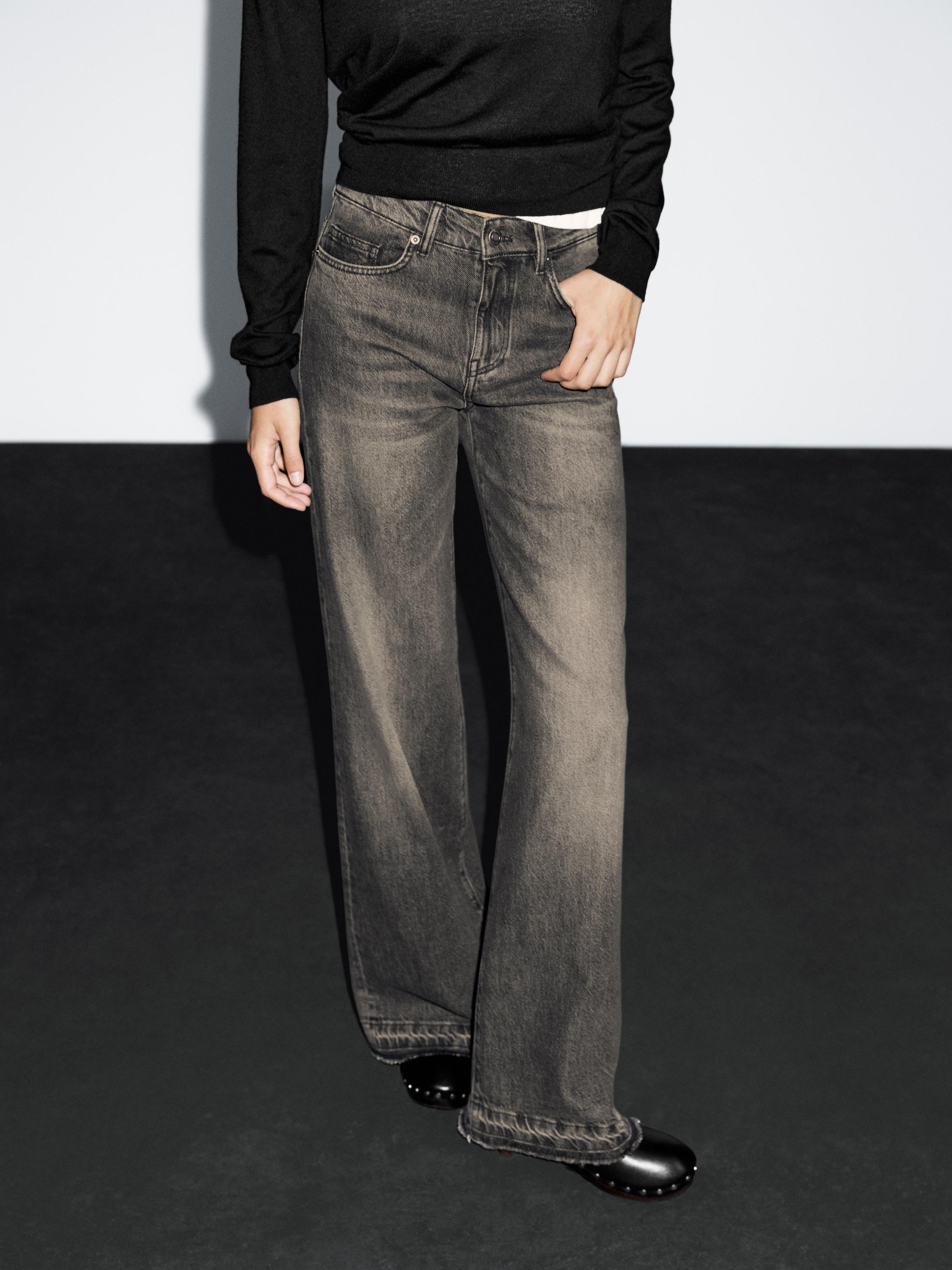 Mid-rise bell bottom jeans