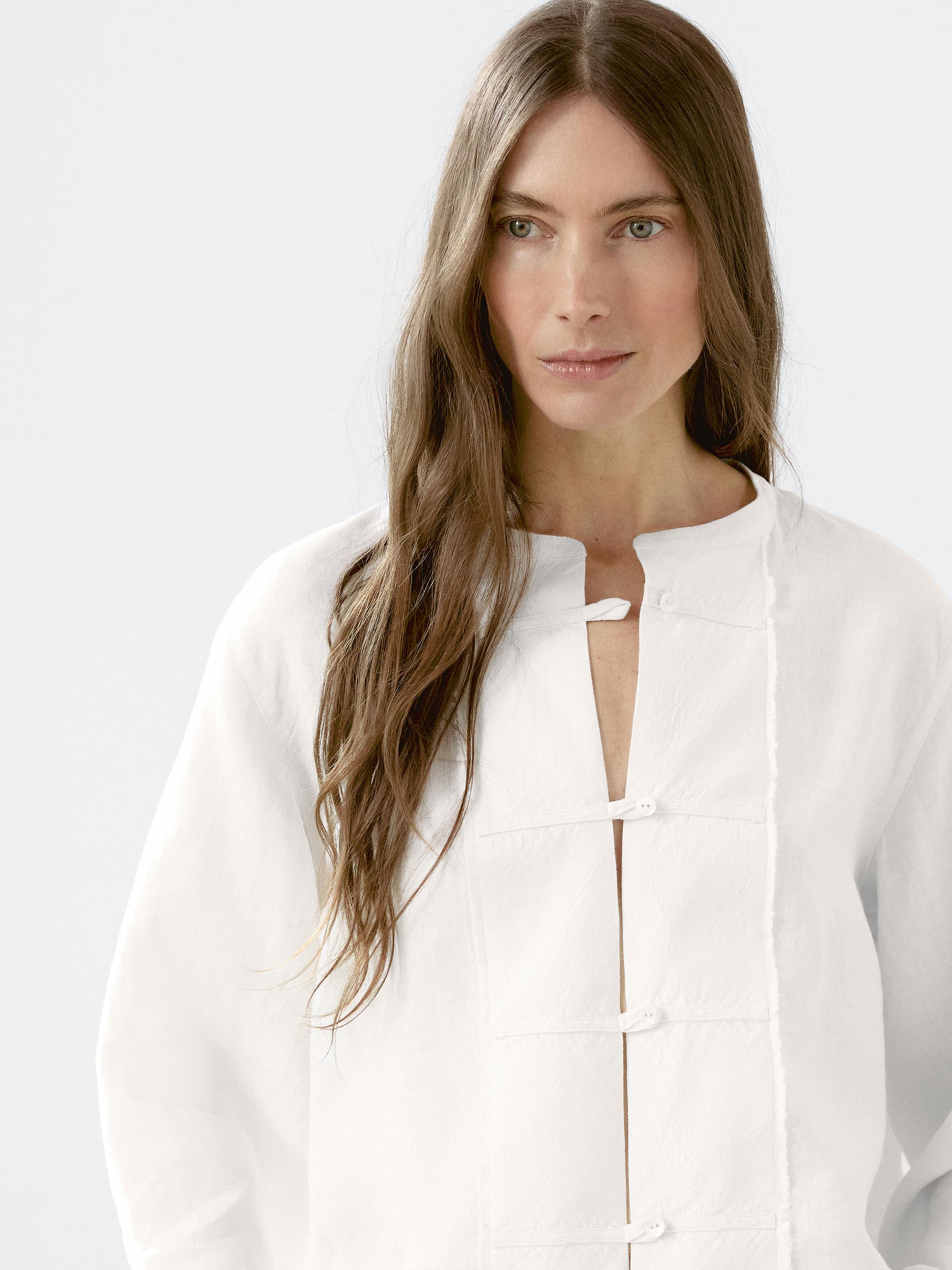 Flowing 100% linen shirt