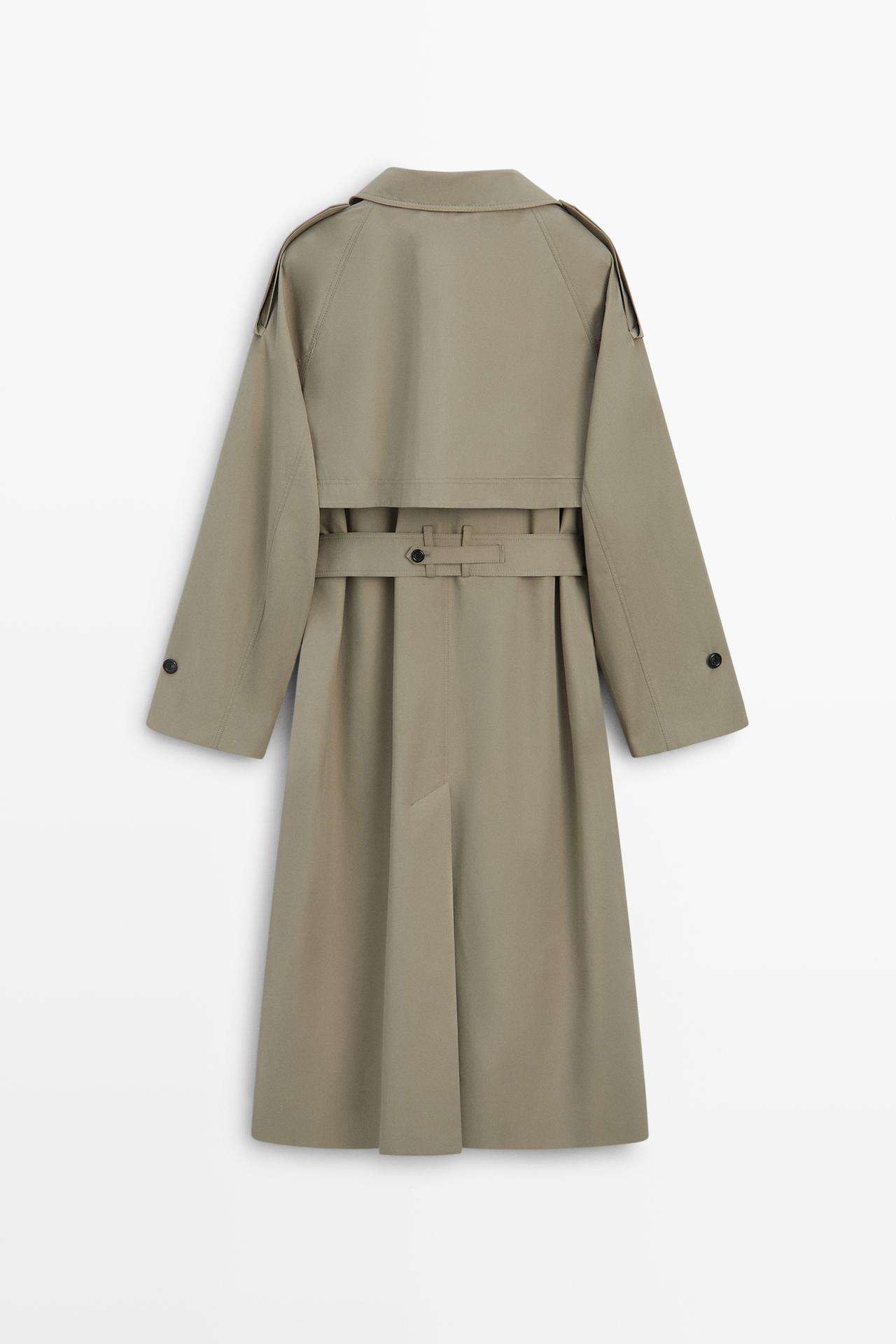 Double-breasted trench coat — Beige
