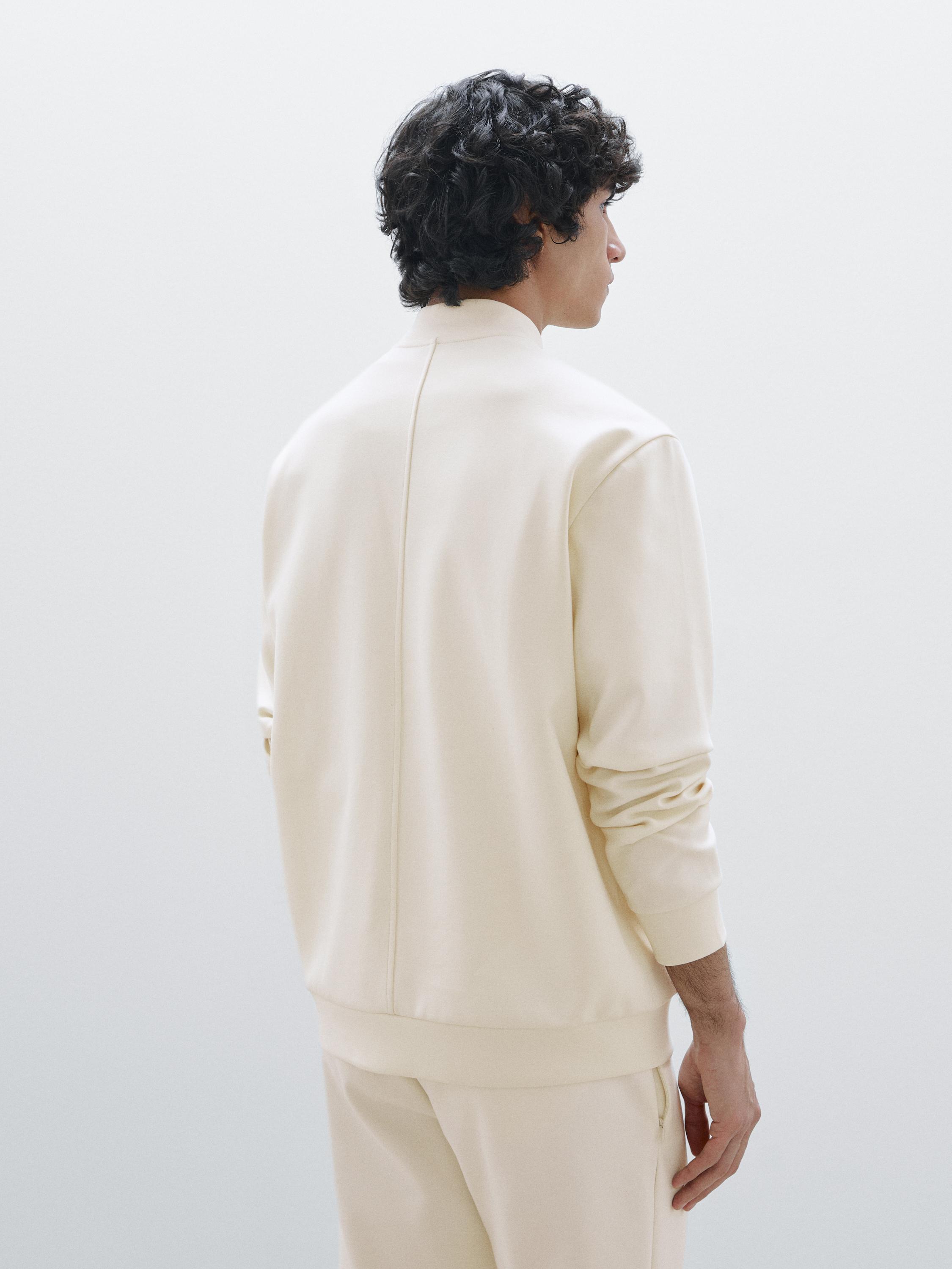 Cotton blend bomber jacket