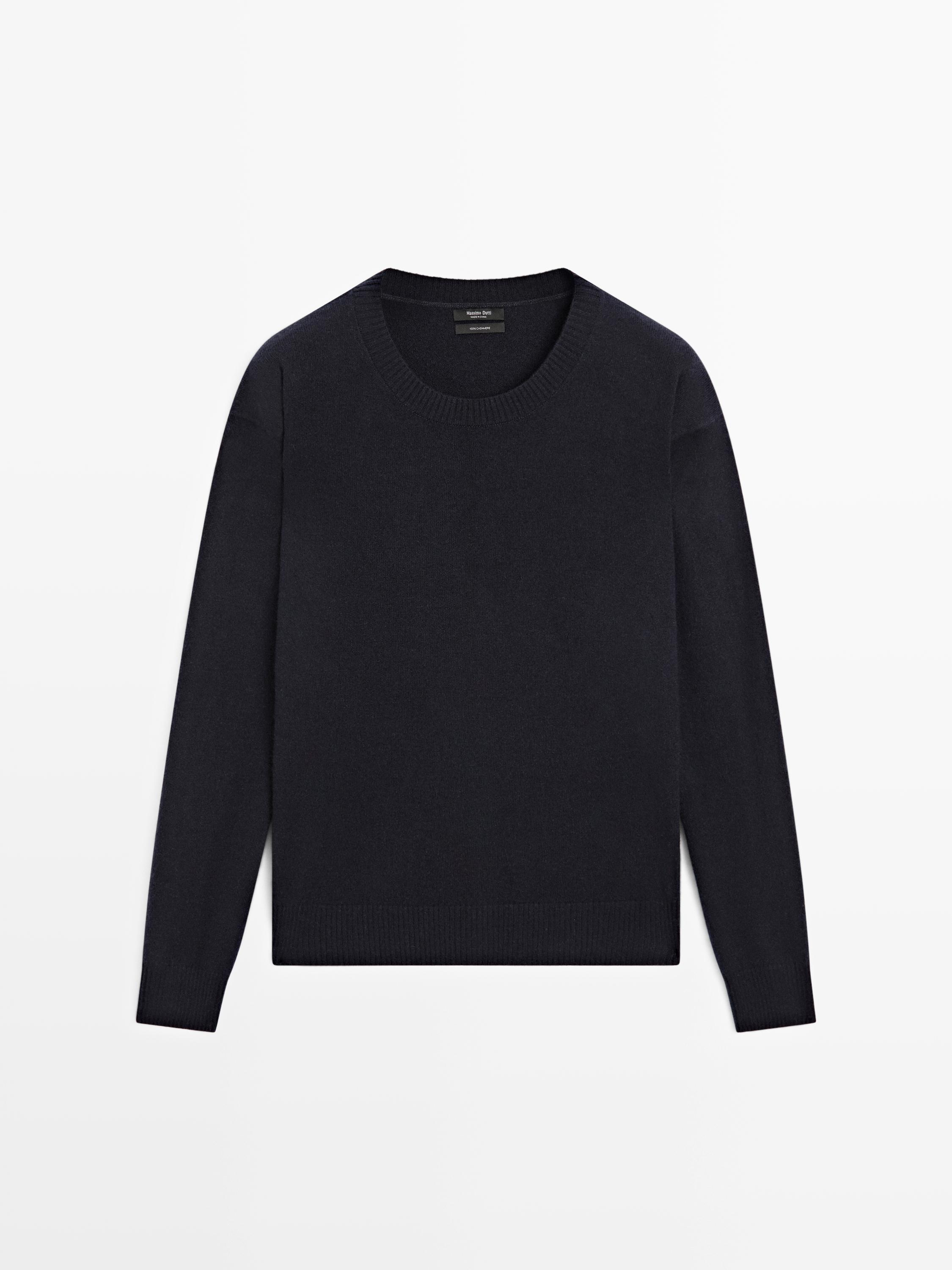 100% cashmere crew neck sweater