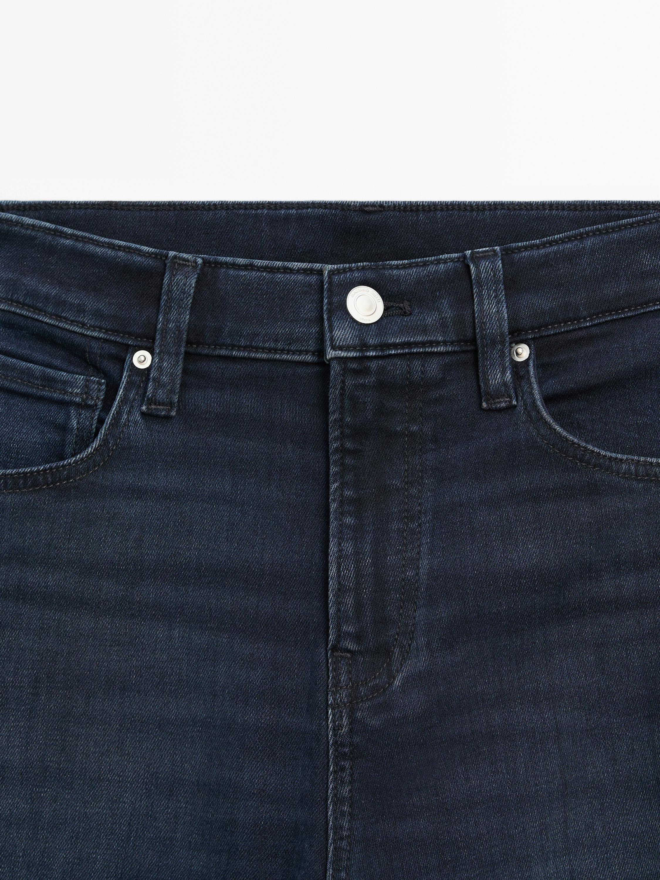 High-waist skinny flared jeans