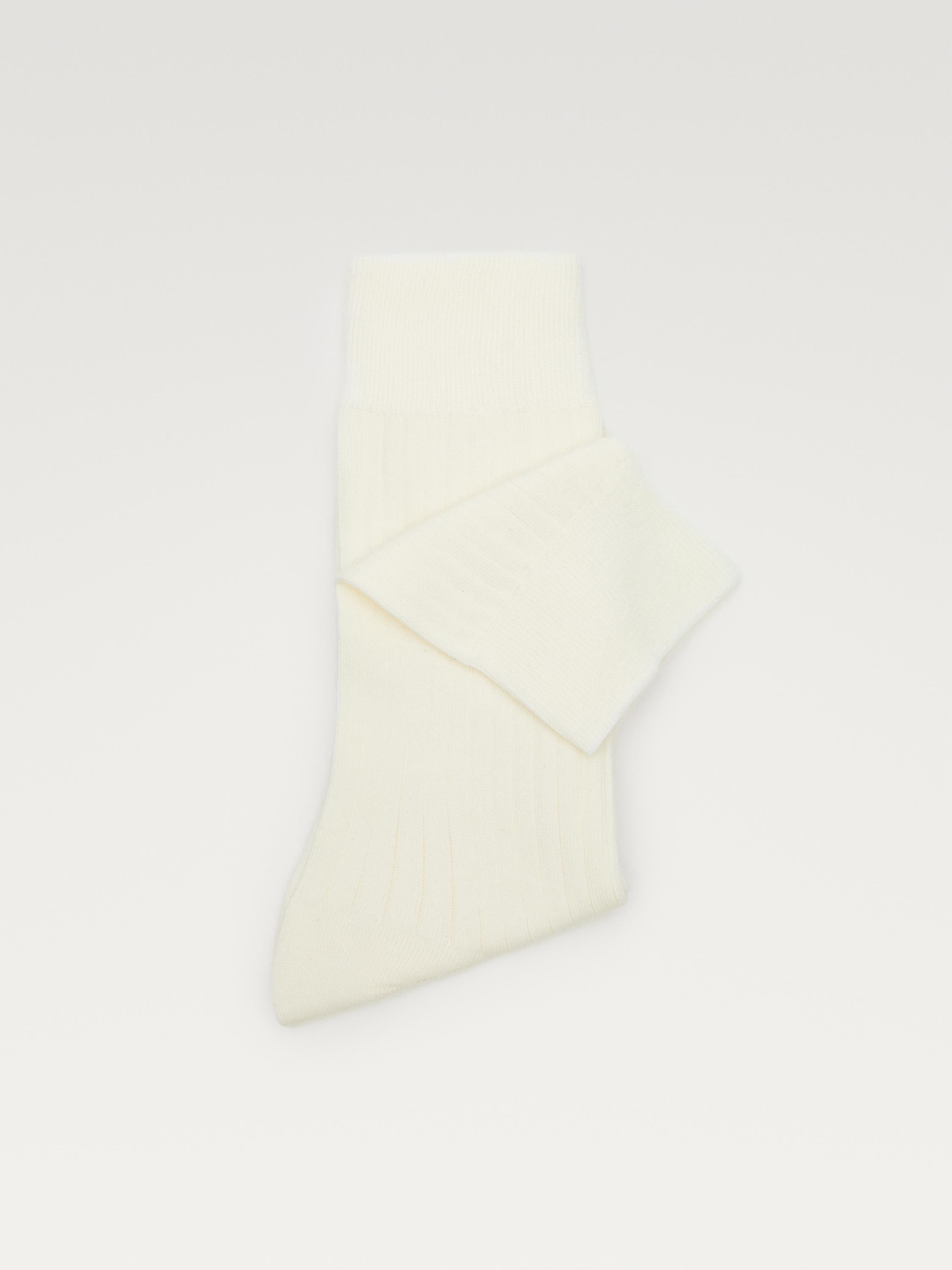 Chaussettes côtelées en coton mélangé