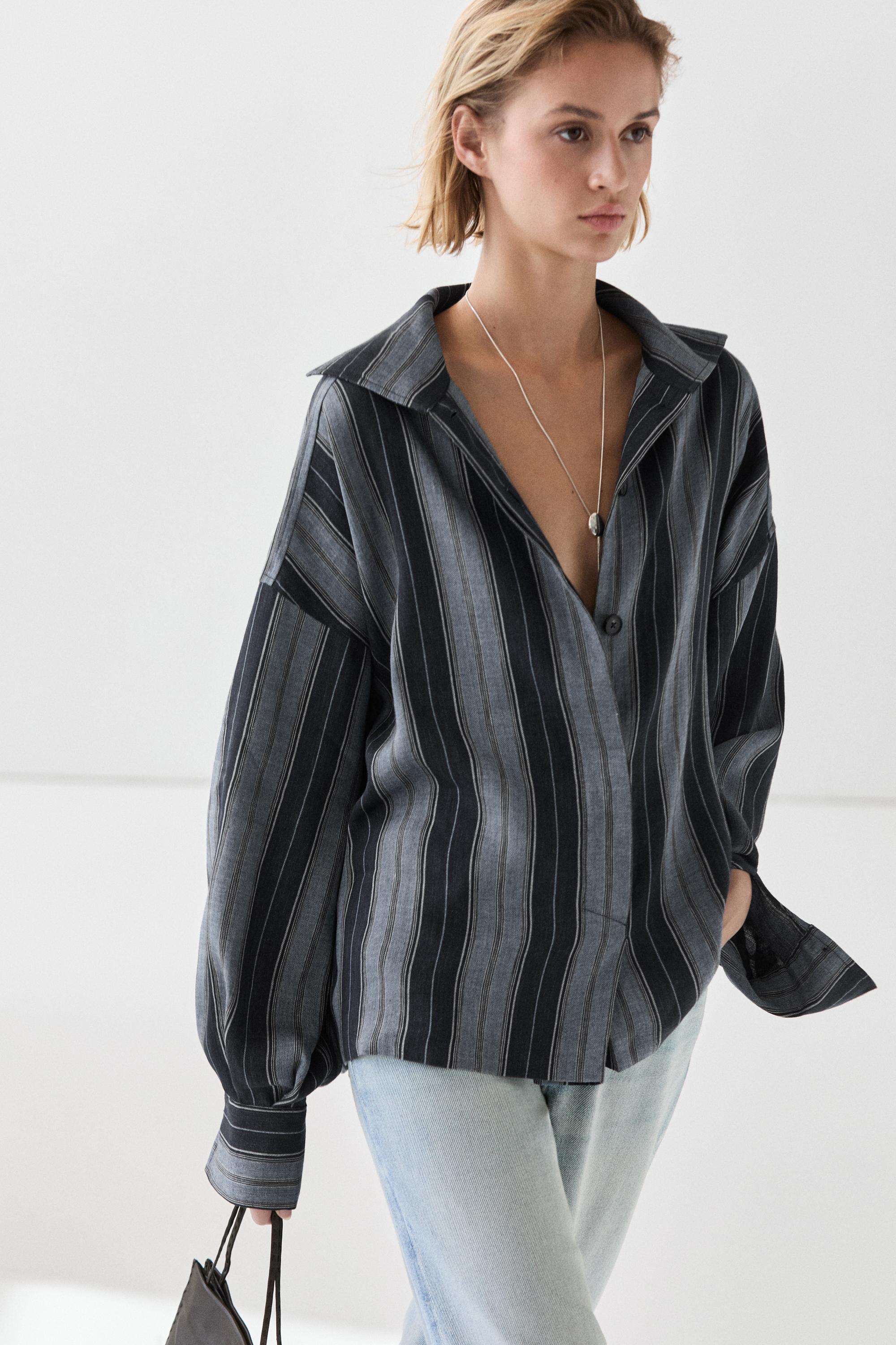 High-waist palazzo jeans — Light Blue