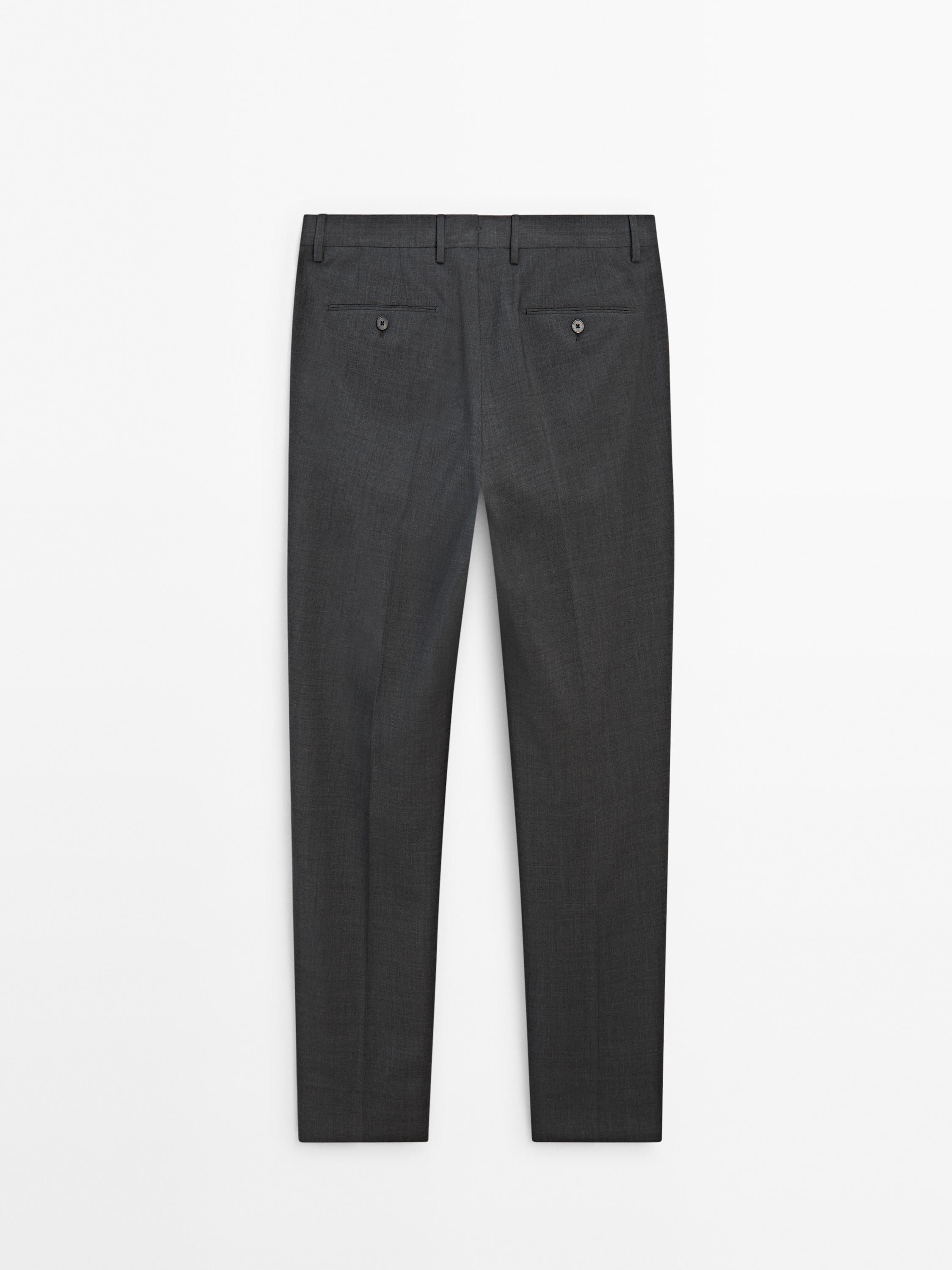 100% wool suit trousers