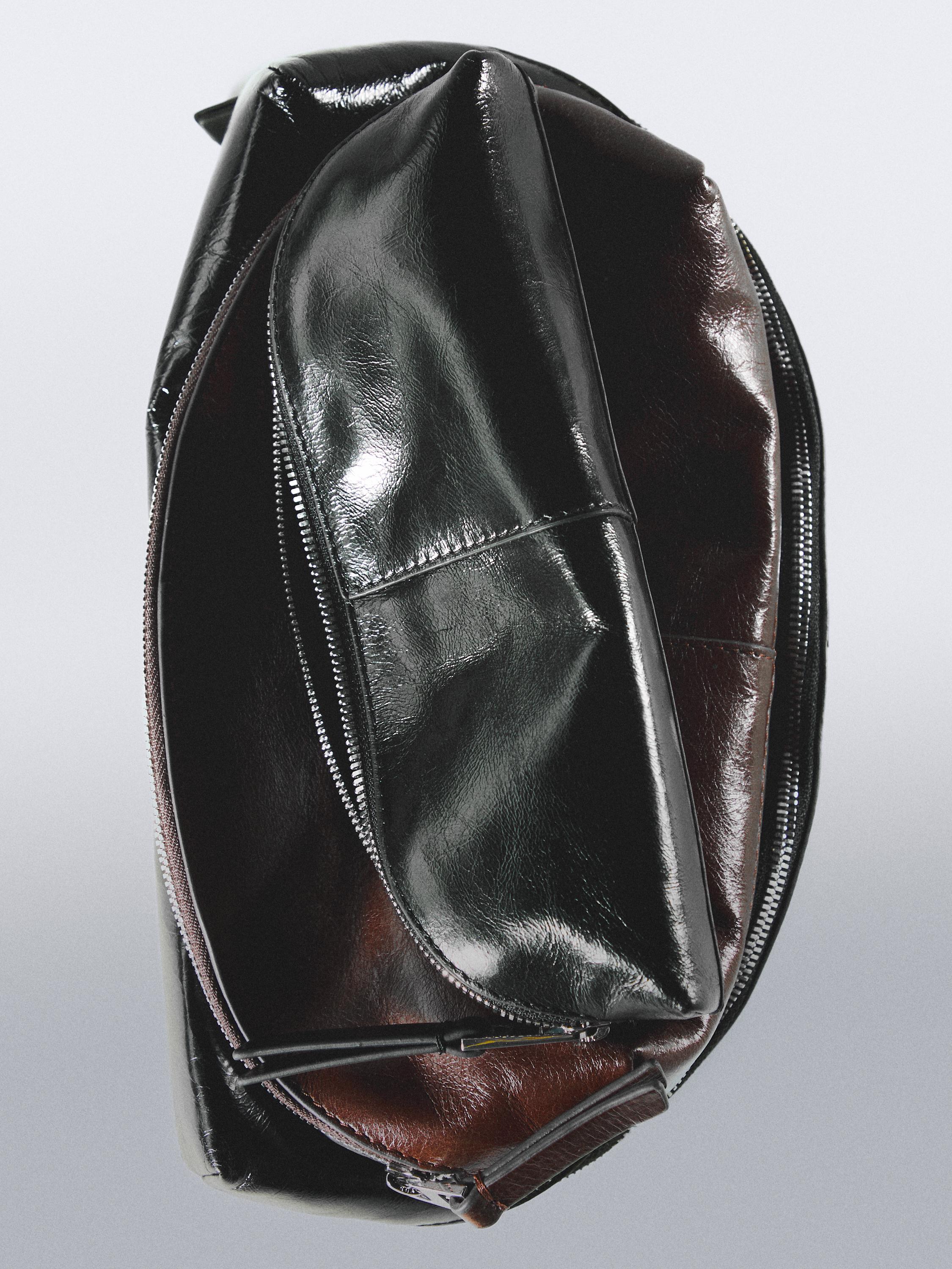 Nappa leather toiletry bag — BLACK