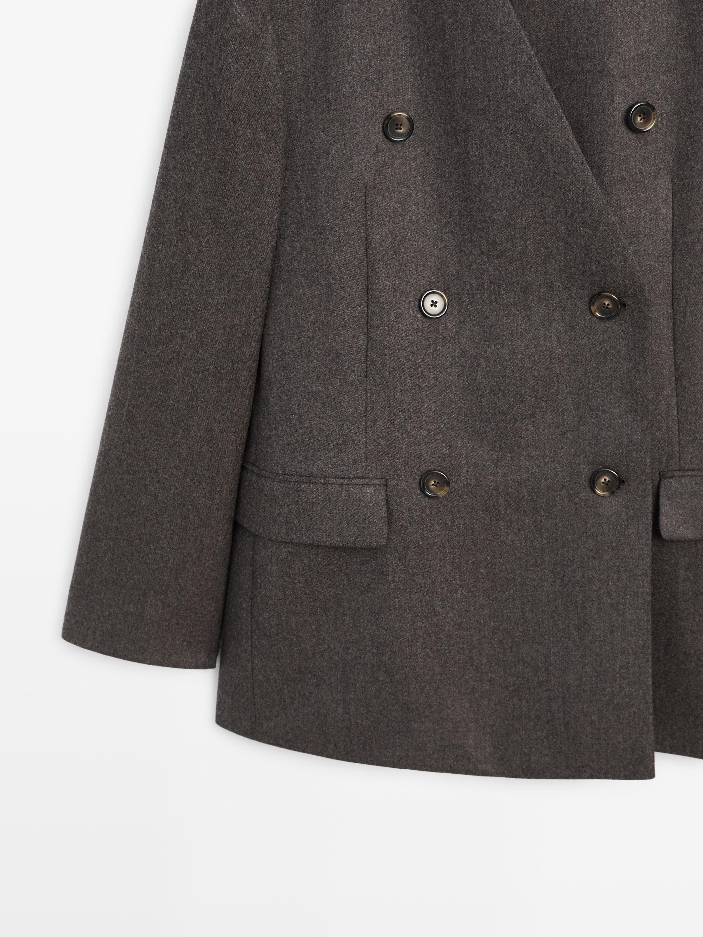 Veste de tailleur chinée 100 % laine