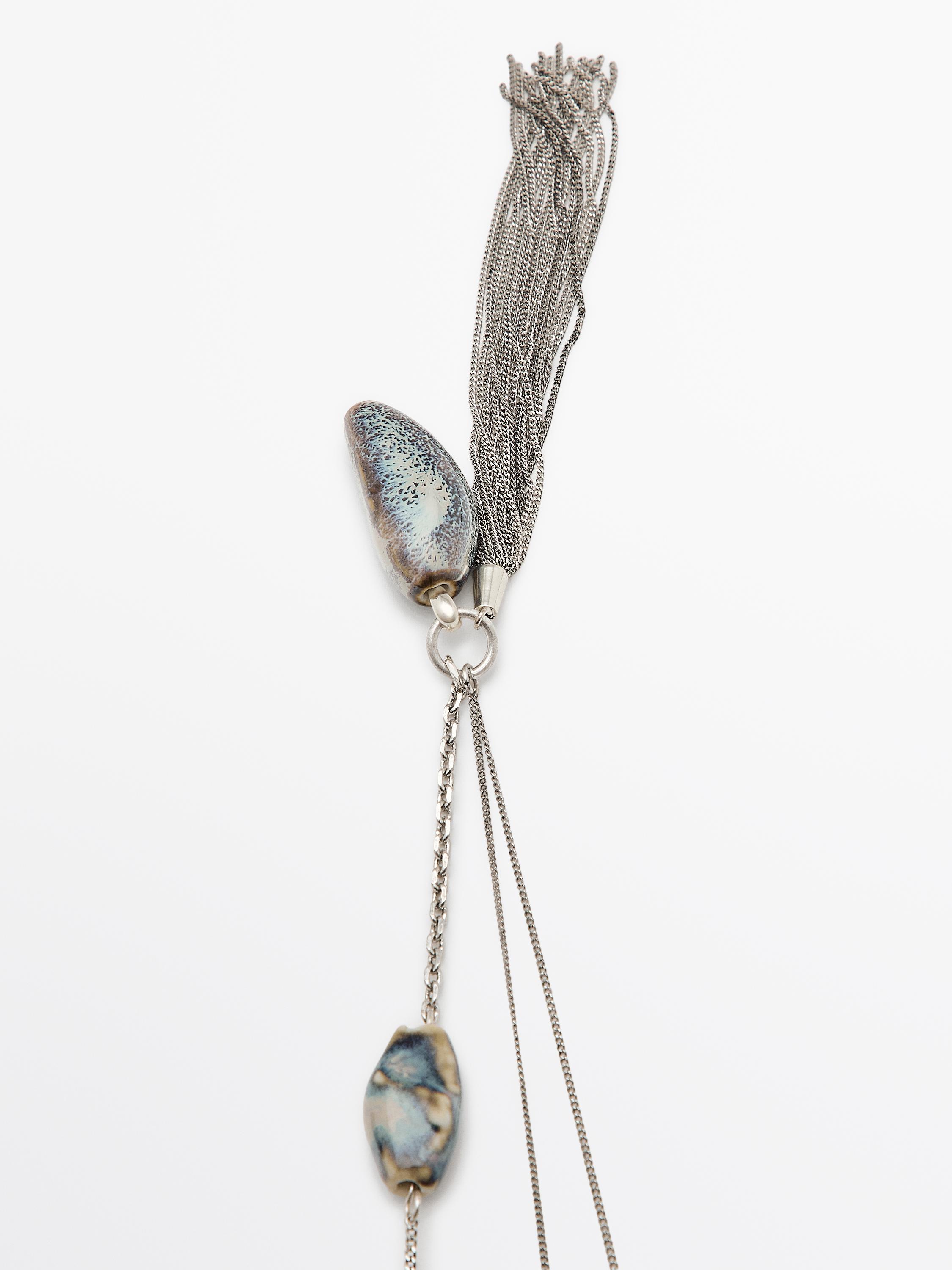Contrast ceramic necklace
