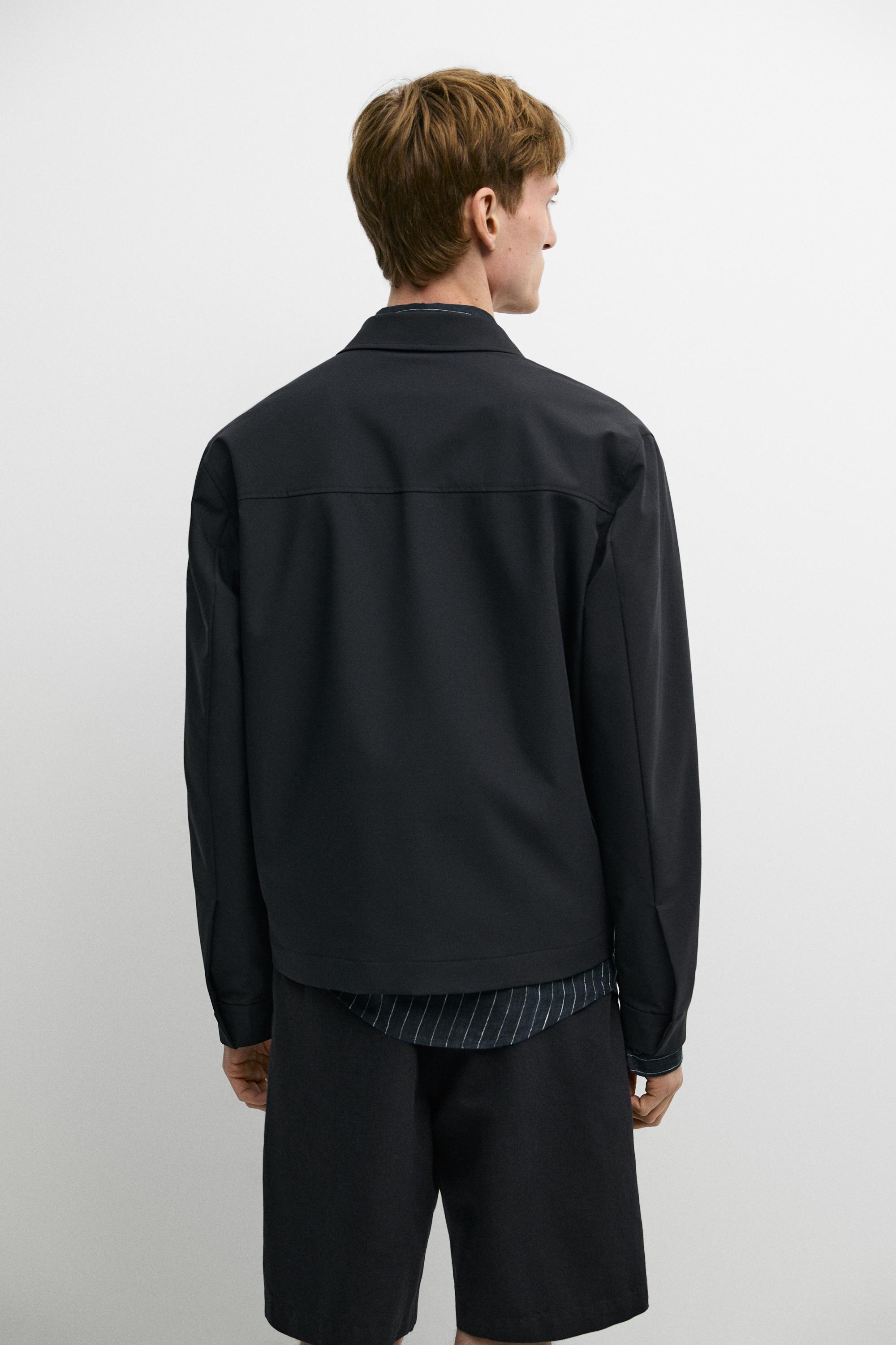 Technical jacket with pocket detail — NAVY BLUE