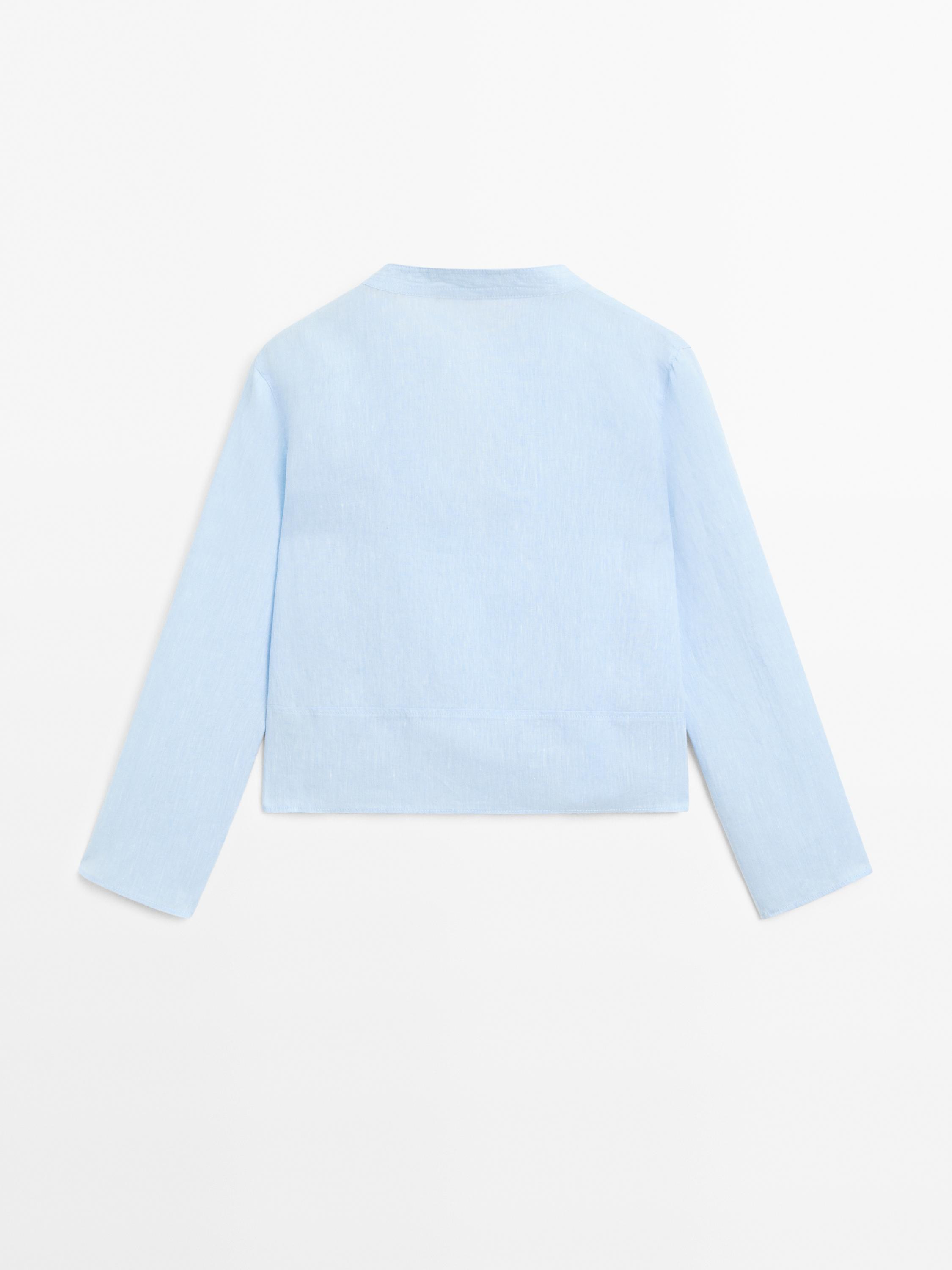 100% linen chambray shirt