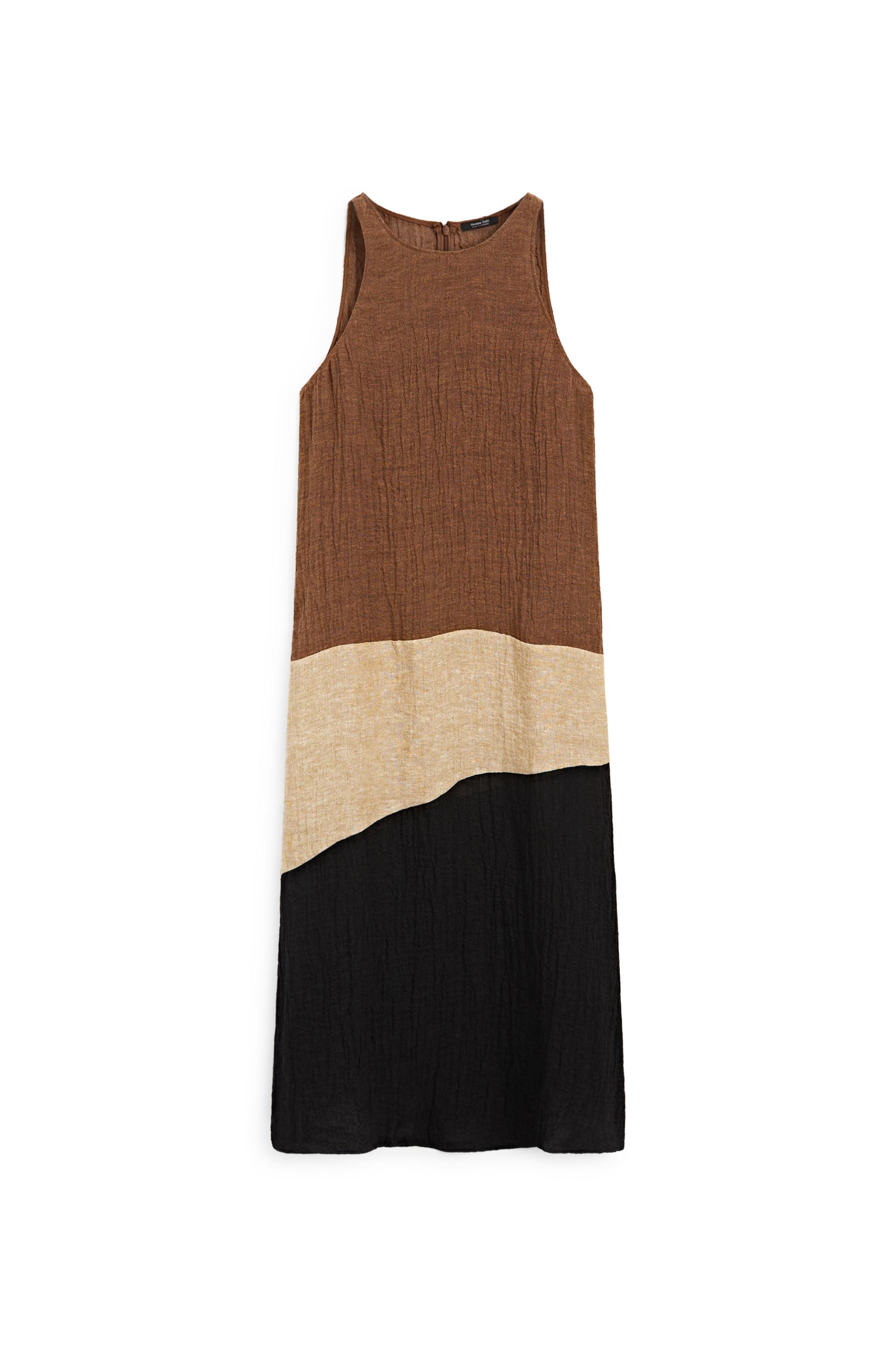 massimo dutti linen blend dress Massimo Dutti Flowing Vneck DRESS. Maxi dress, Women's, Size: Medium, Light yellow