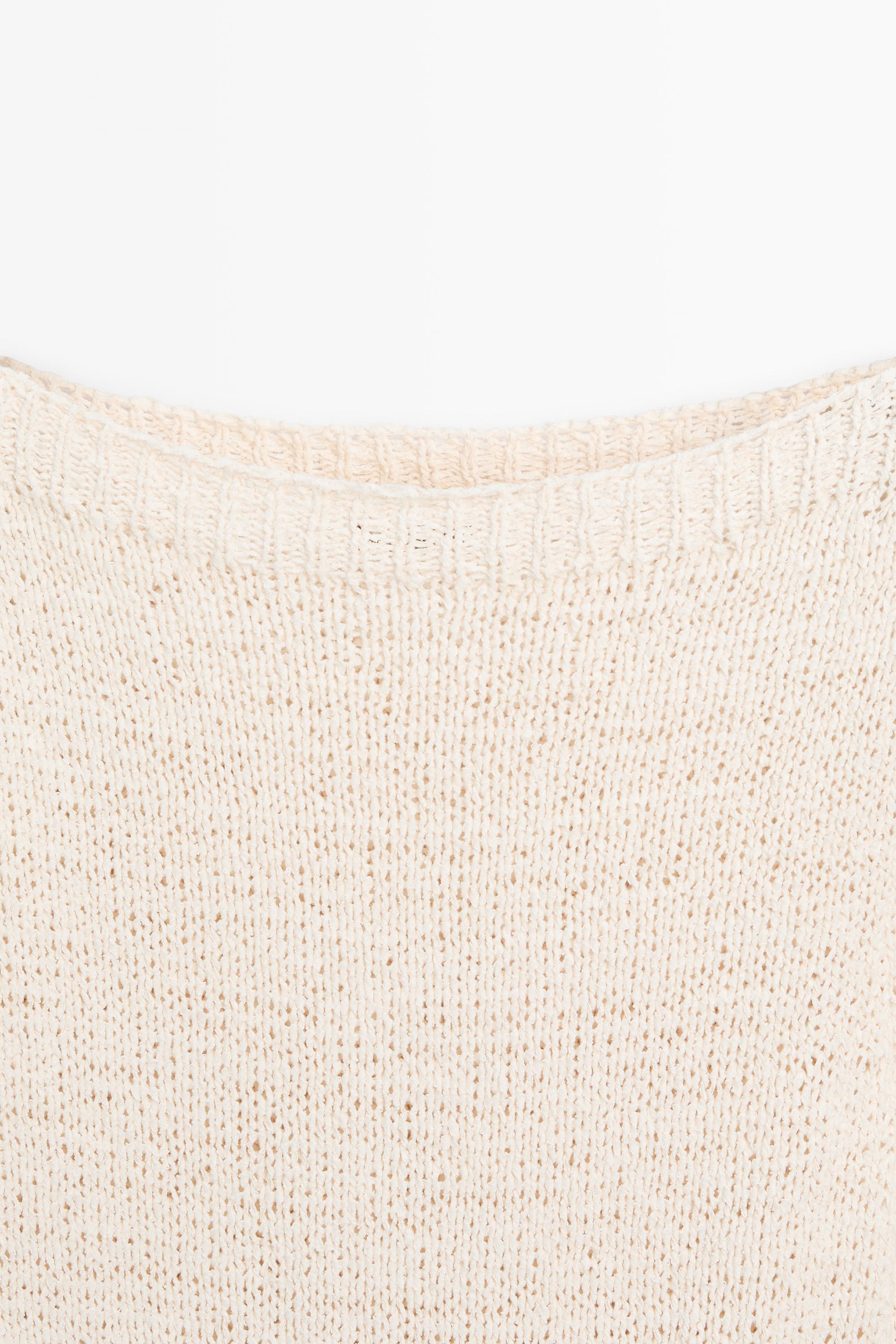 Combined asymmetric midi dress — CREAM