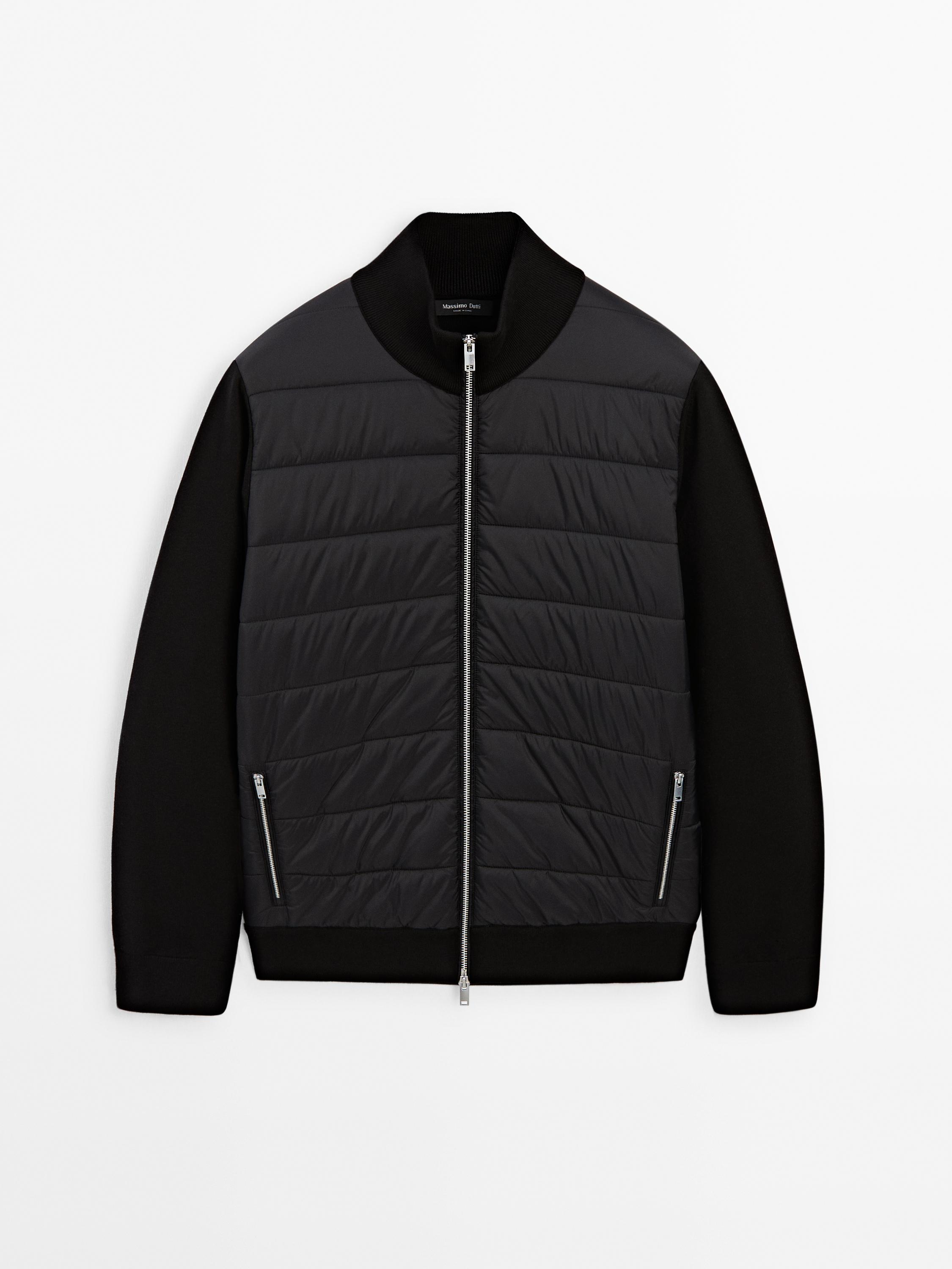 Quilted cotton blend jacket