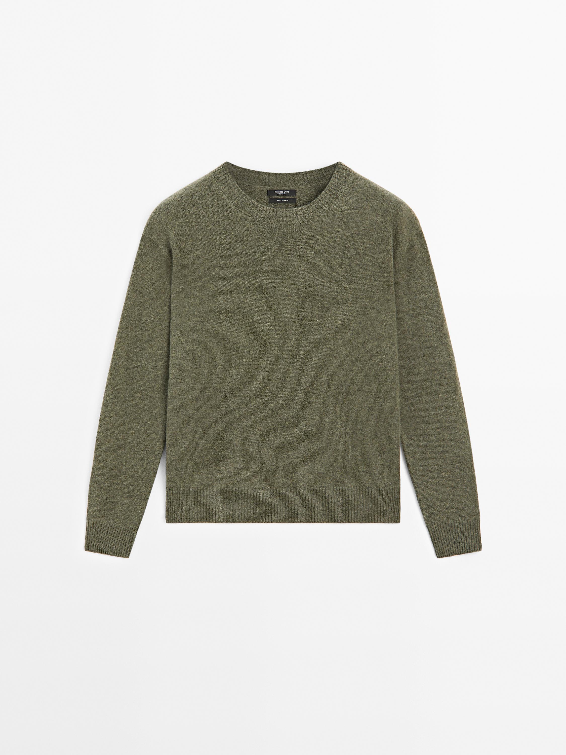 100% cashmere crew neck sweater