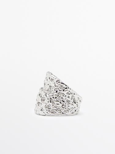 Wide braided ring — SILVER 2