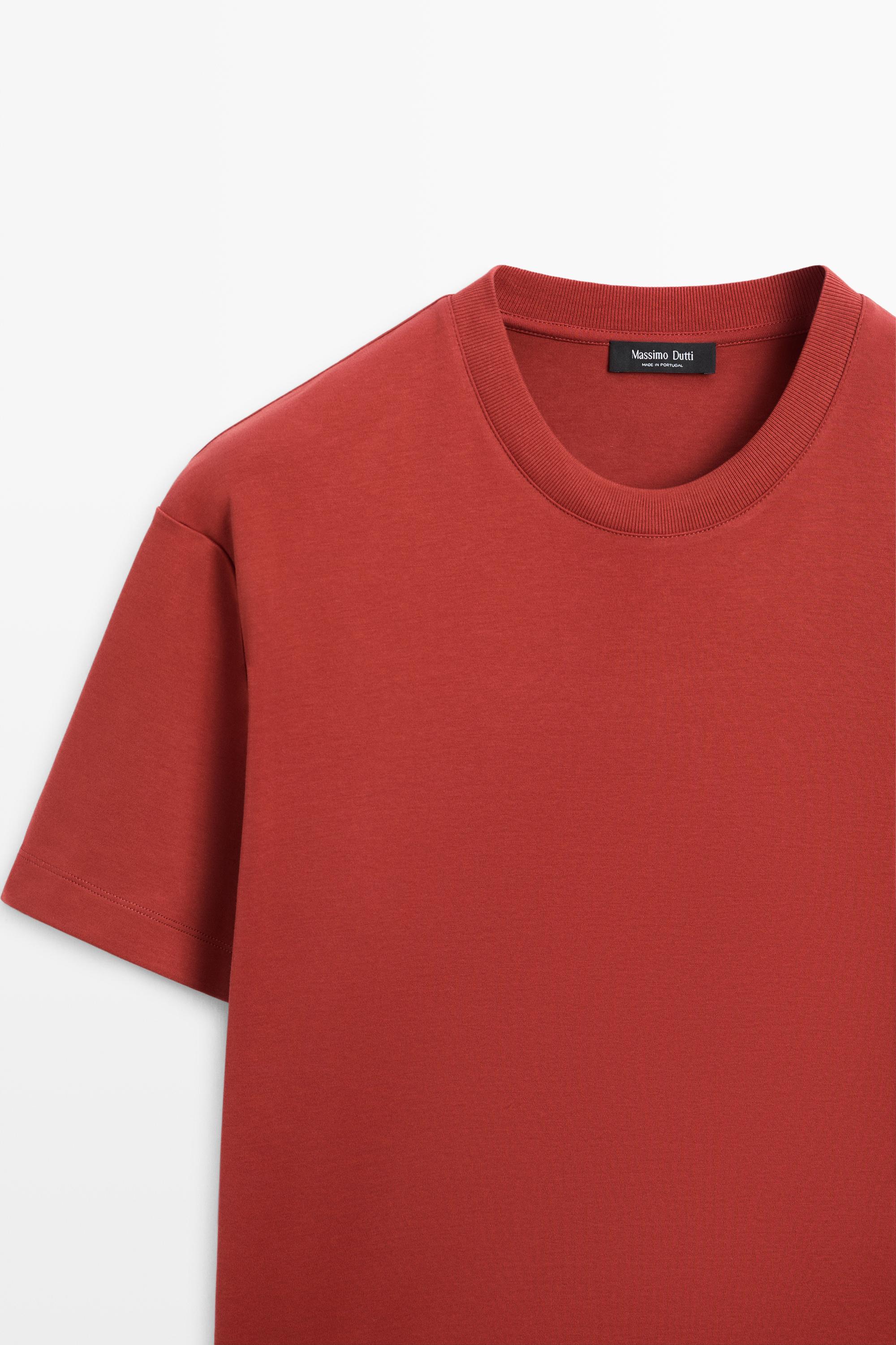 100% cotton short sleeve T-shirt — RUBY RED