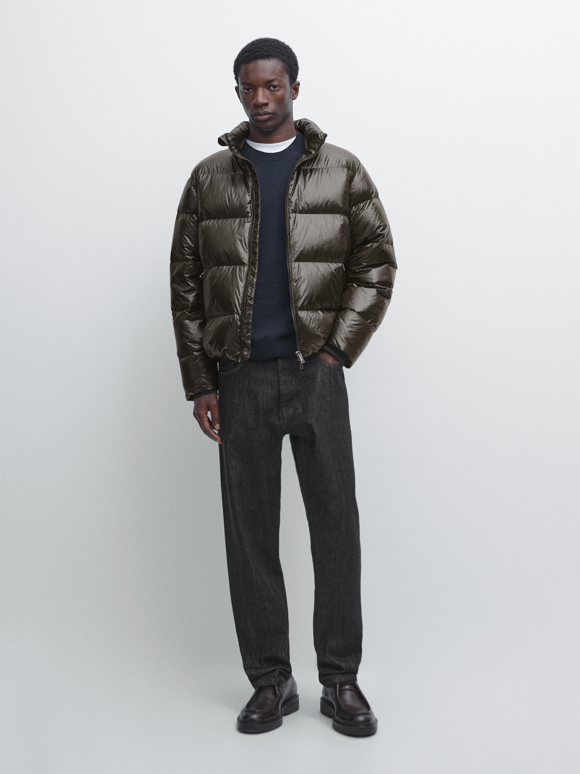 Down blend puffer jacket