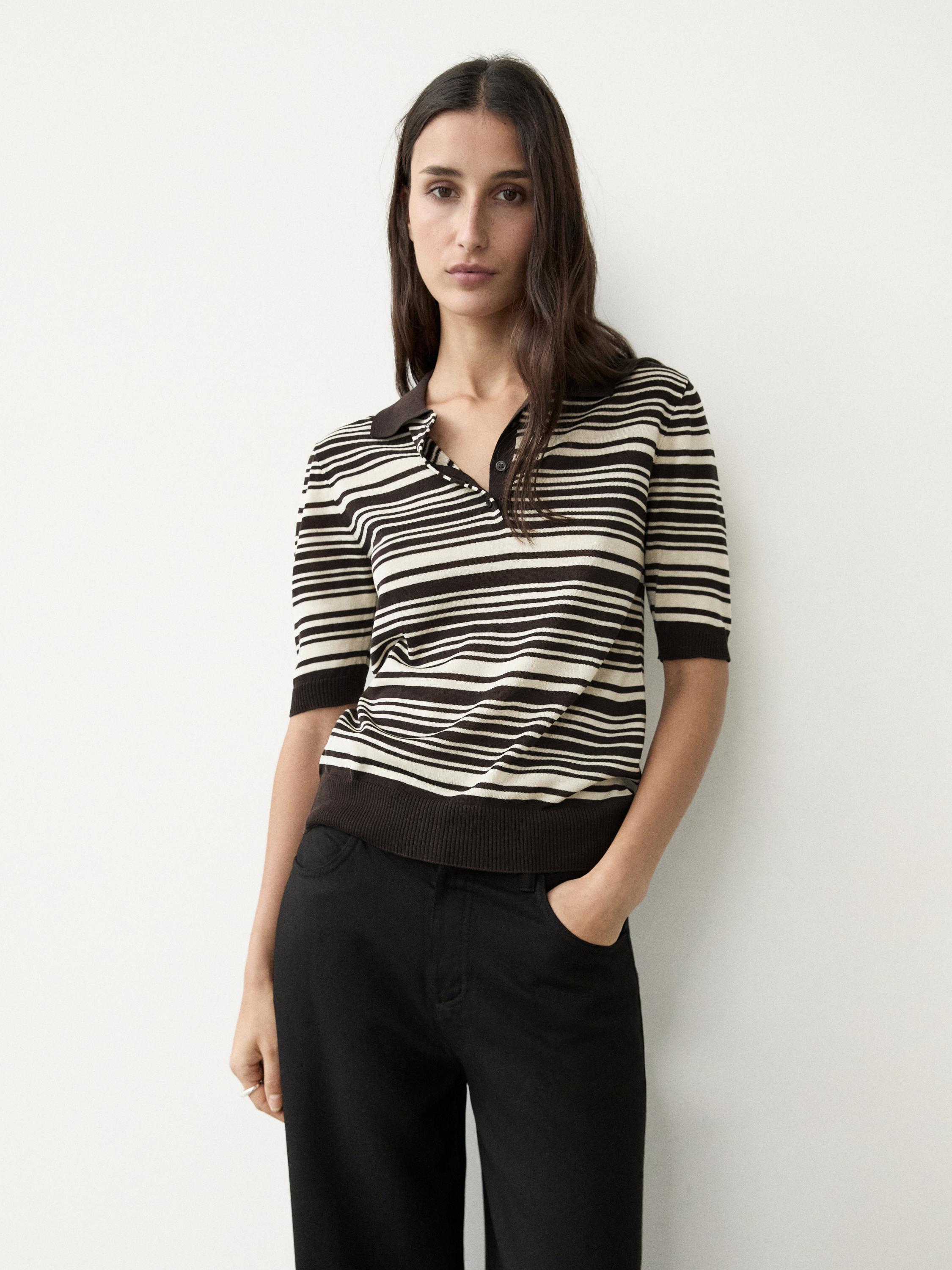 Polo punto rayas 100% algodón