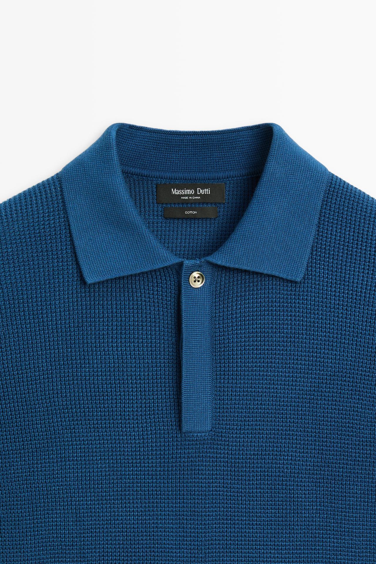 100% cotton short sleeve polo shirt — ELECTRIC BLUE