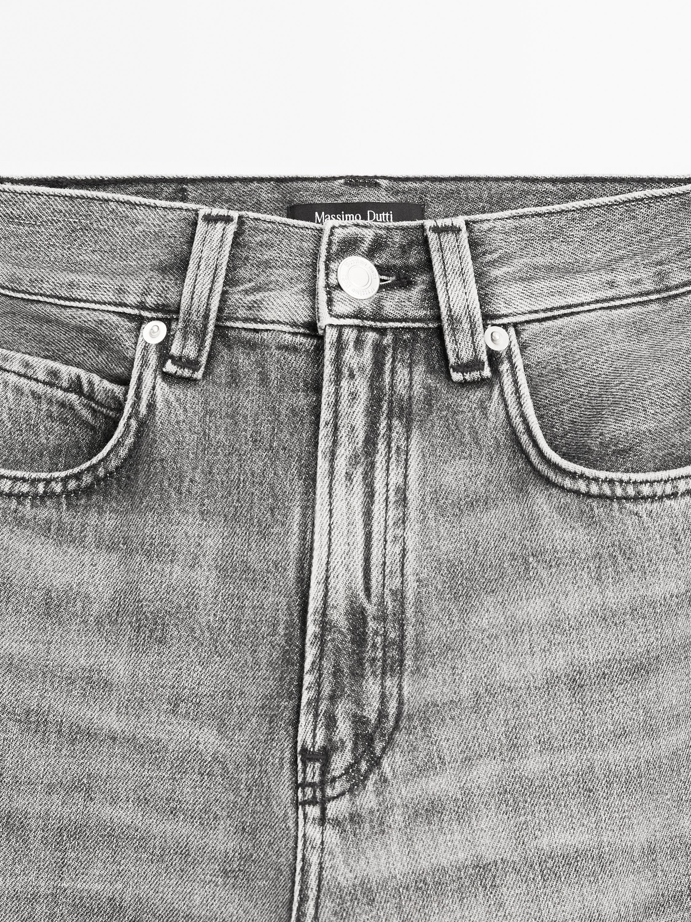 Wide-Leg-Jeans mit hohem Bund