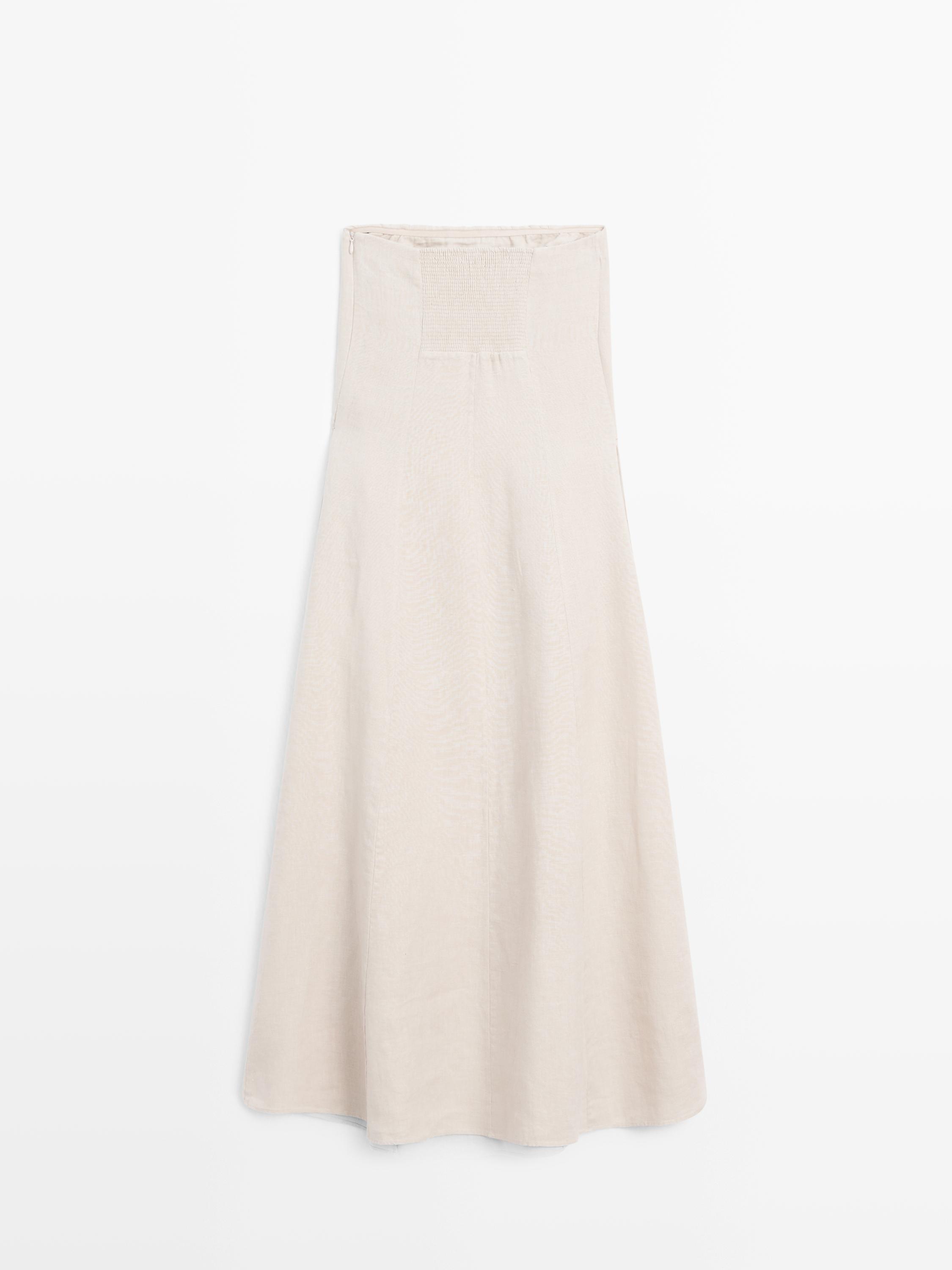 Long strapless dress