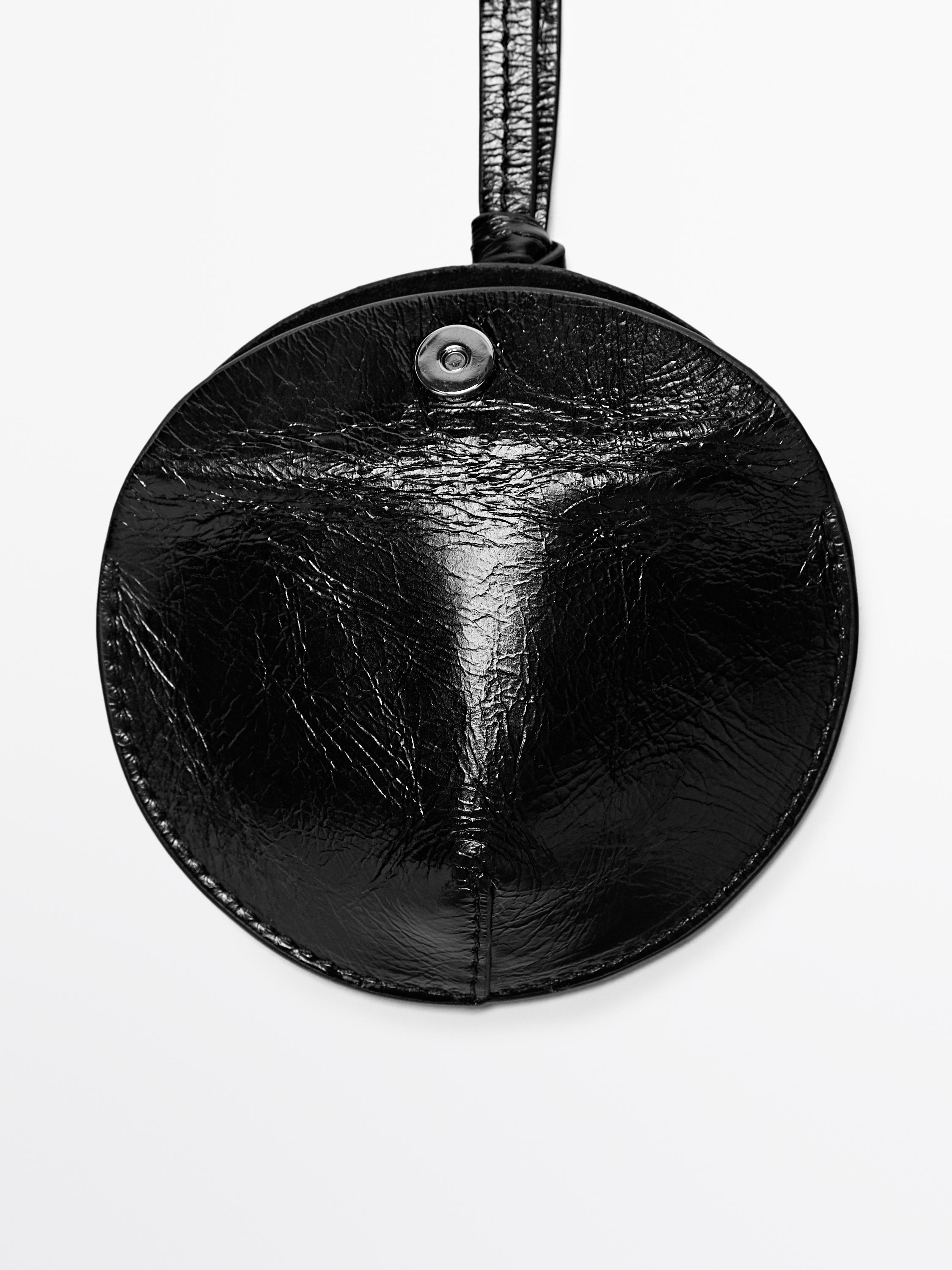 Foldable nappa leather AirPods case — BLACK