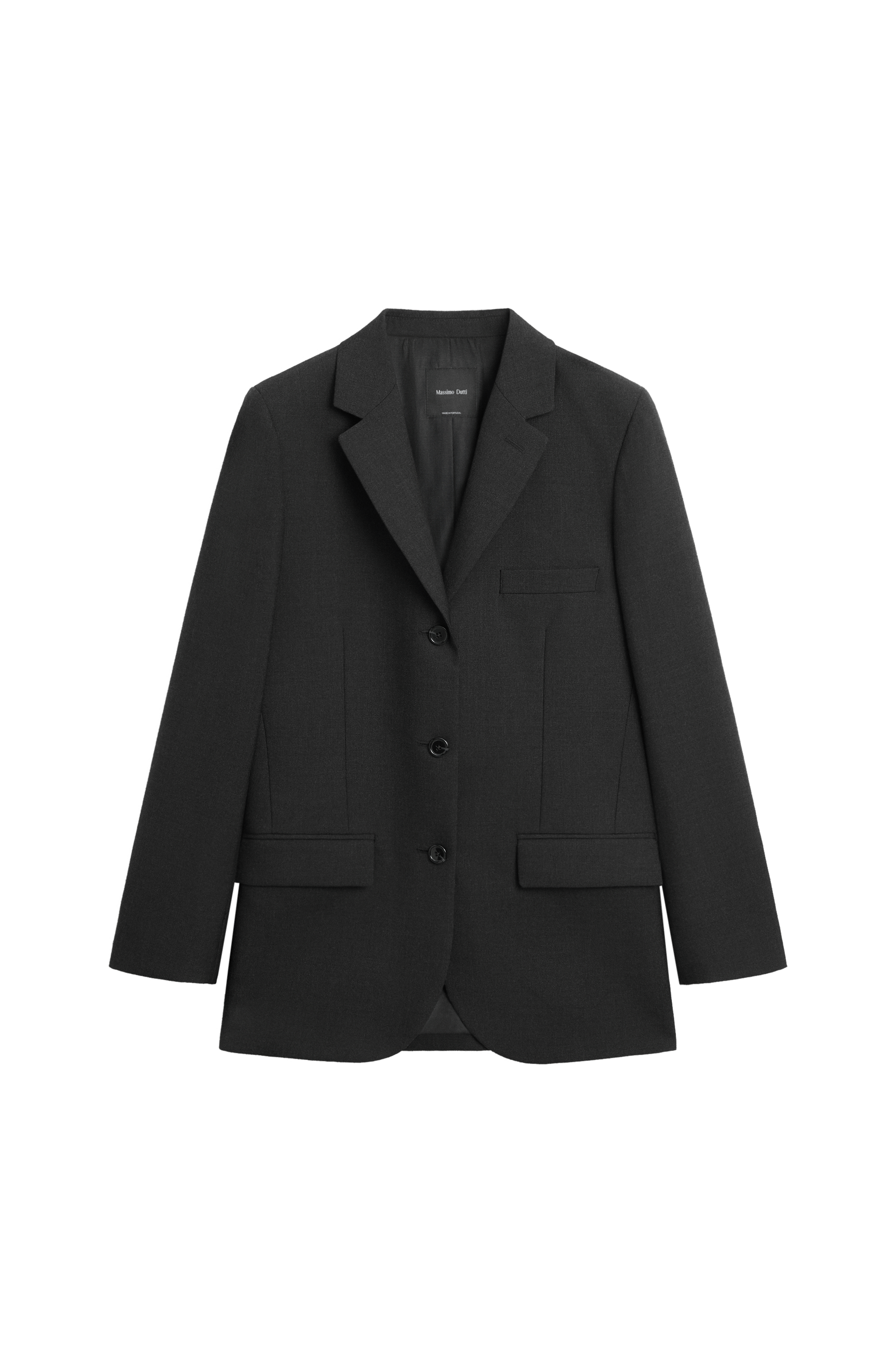 Massimo Dutti Üç düğmeli yün blazer