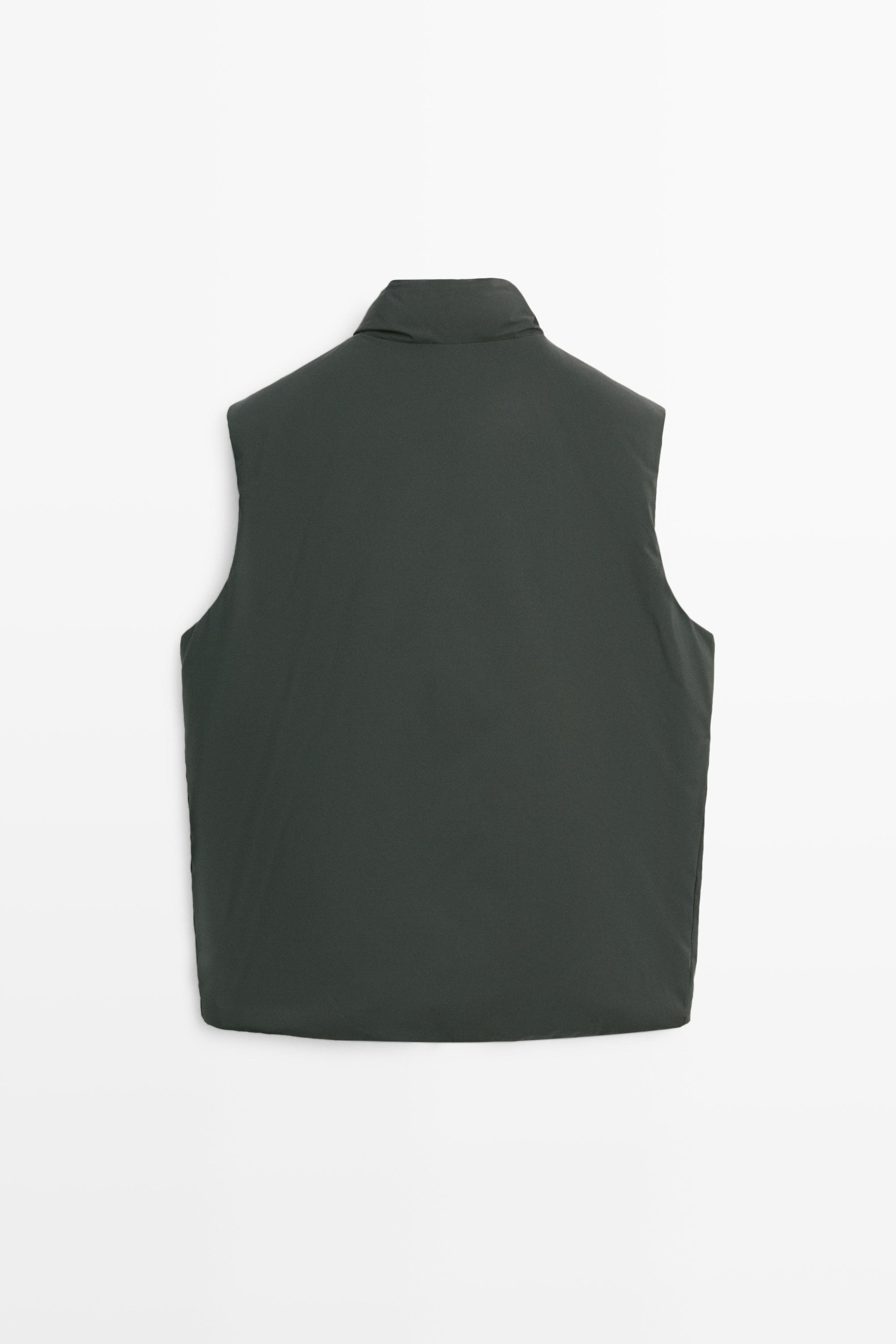Ultra-lightweight water-repellent down gilet — DARK MARL