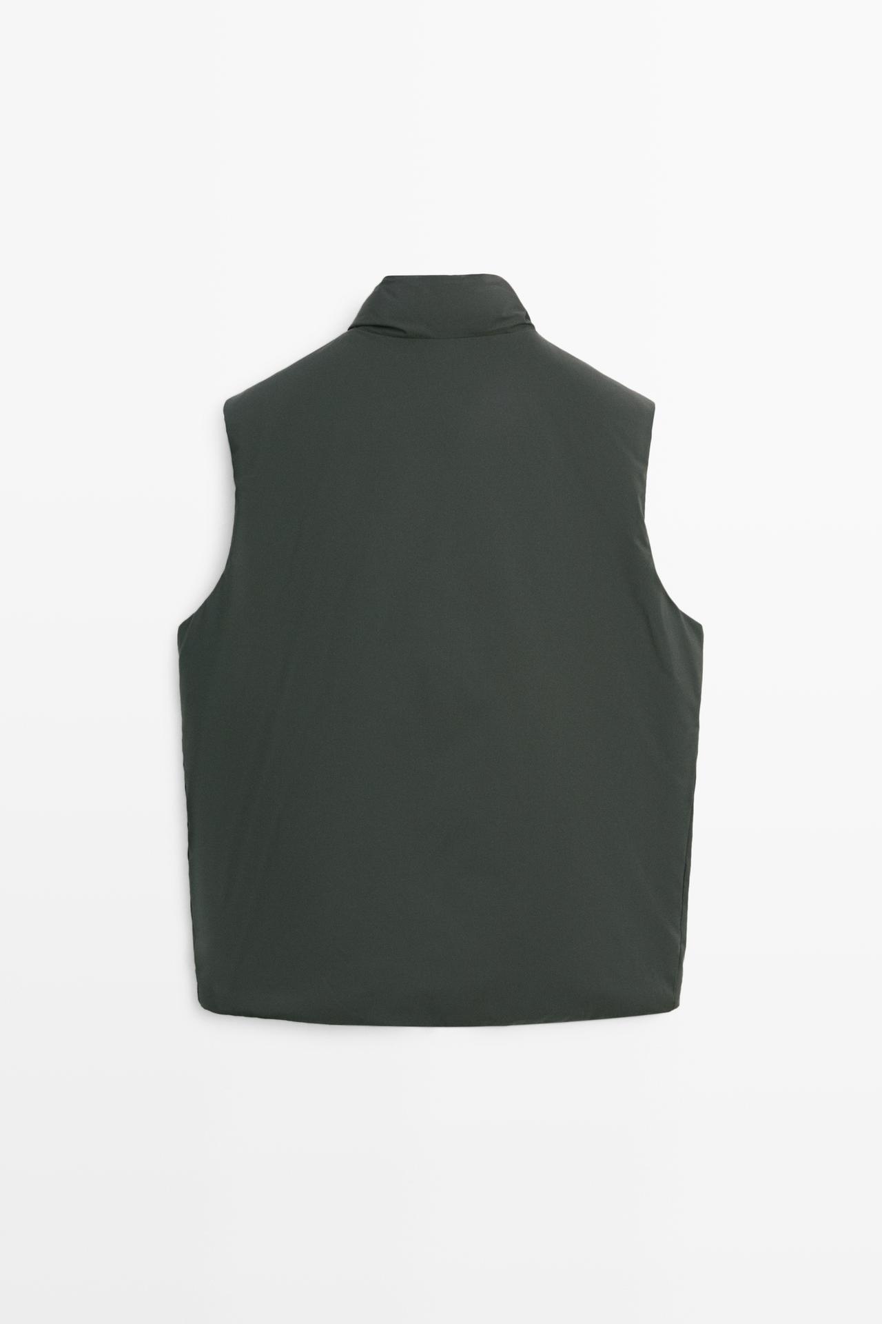 Ultra-lightweight water-repellent down gilet — DARK MARL