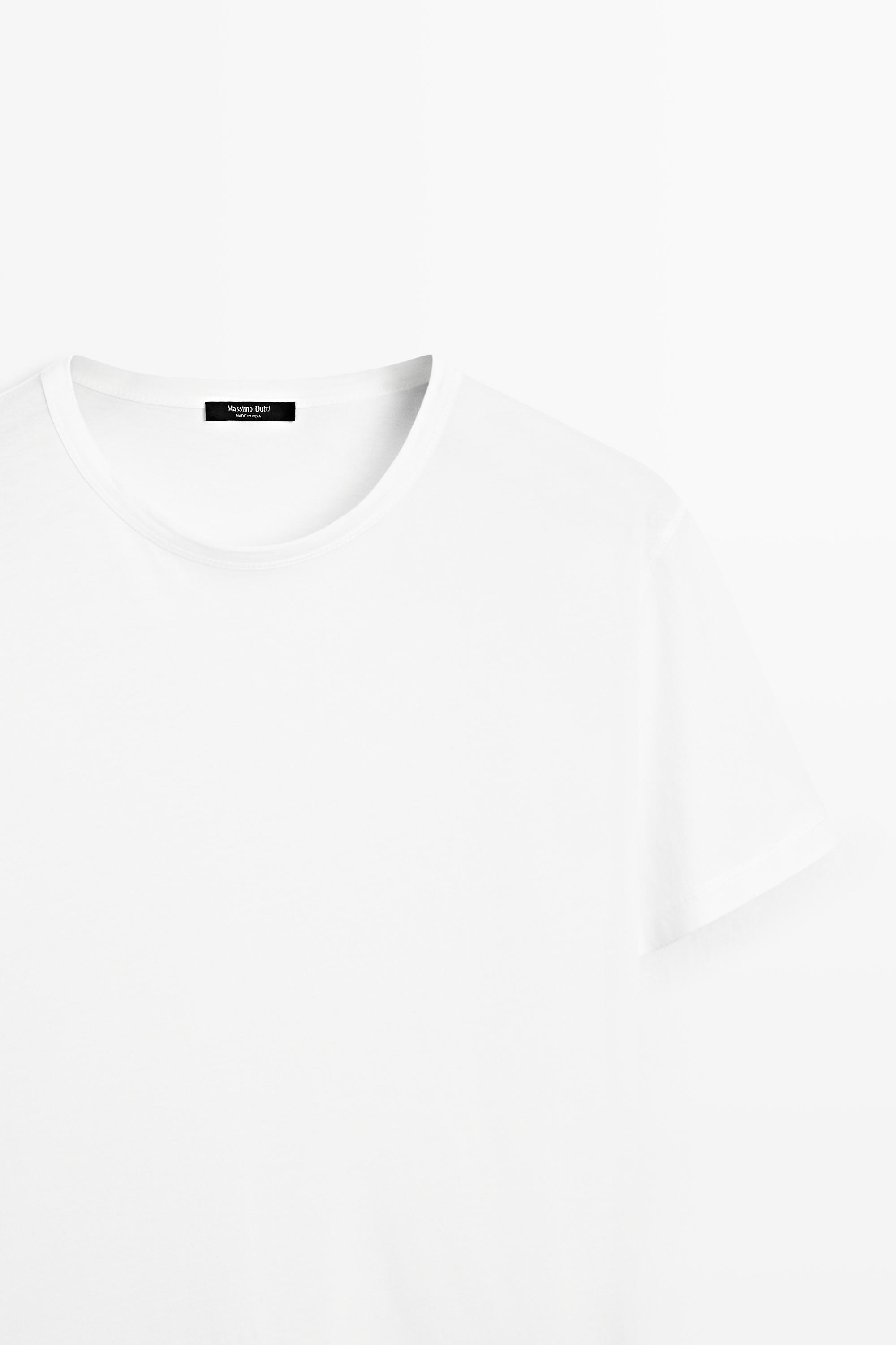 100% cotton short-sleeve T-shirt — Off white
