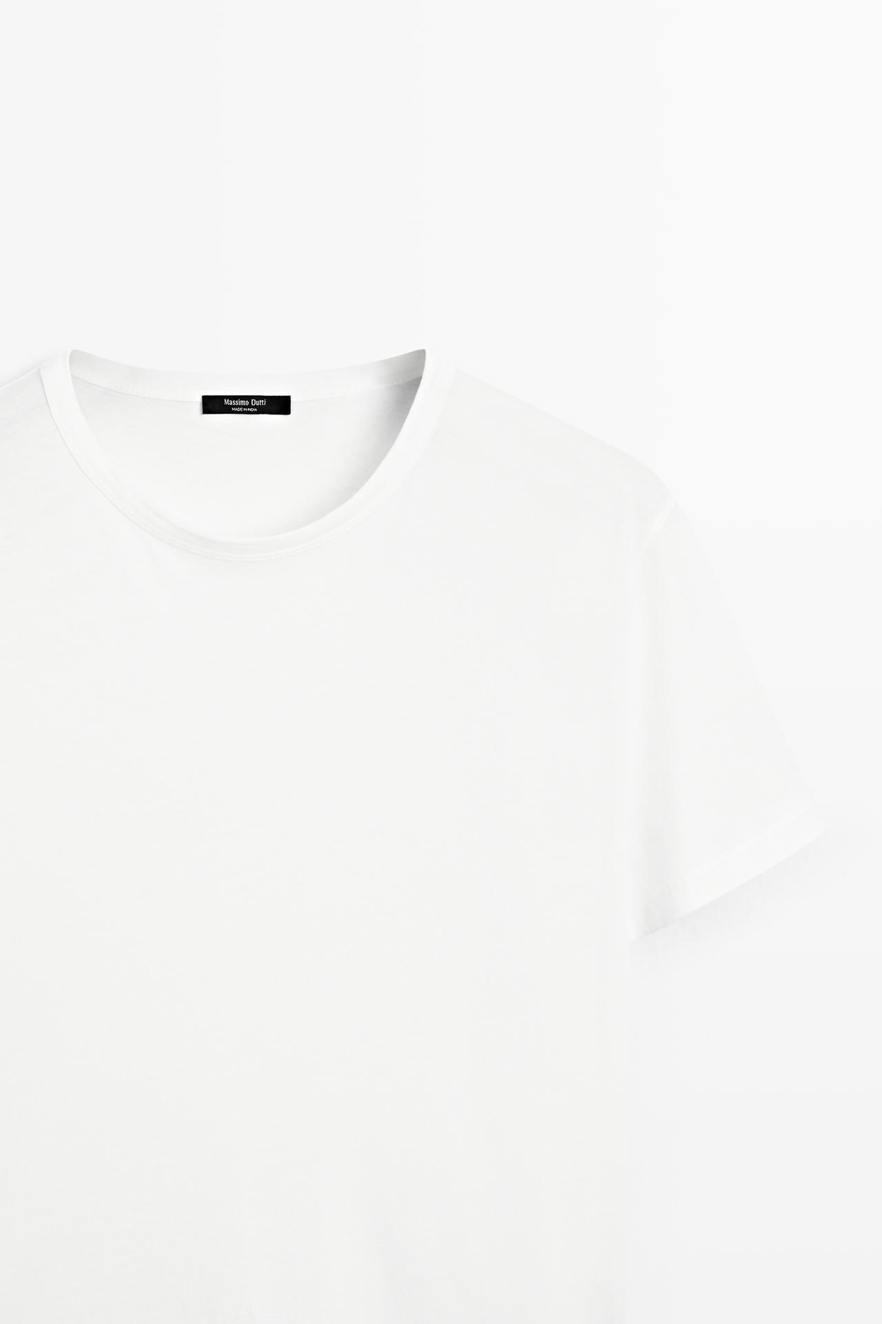 100% cotton short-sleeve T-shirt — Off white