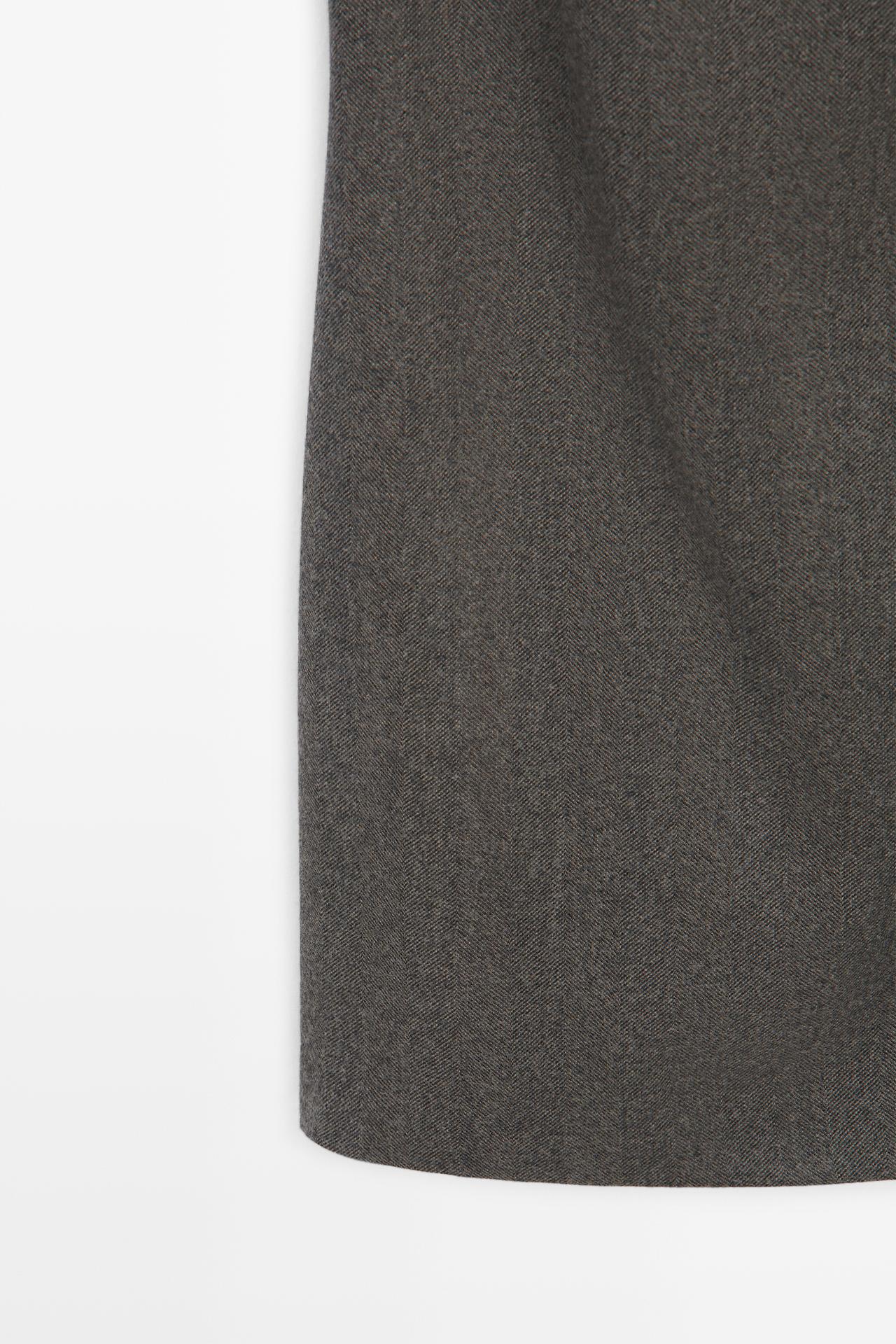 Wool blend boat neck mini dress — MOLE BROWN