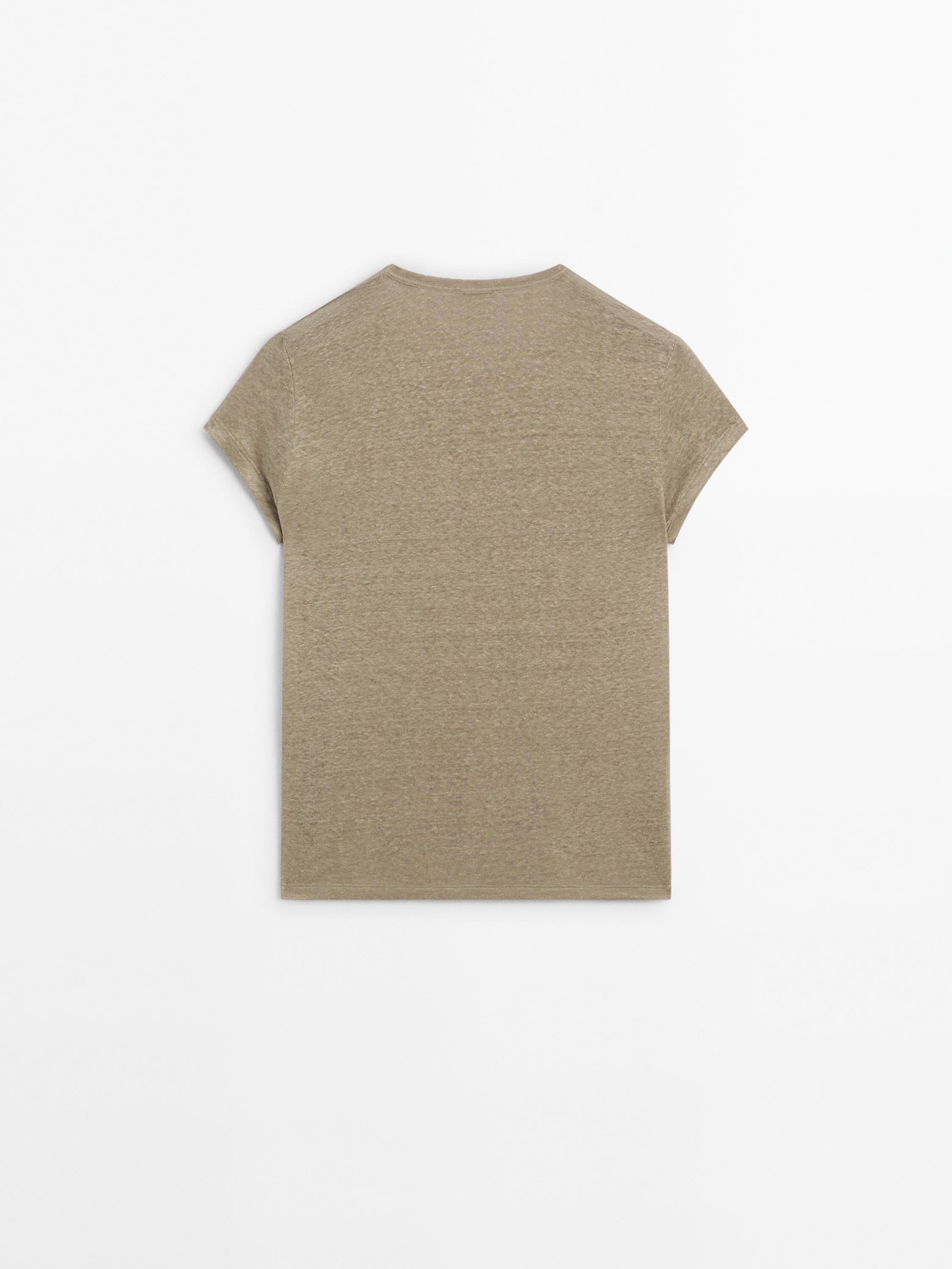 100% linen short sleeve T-shirt