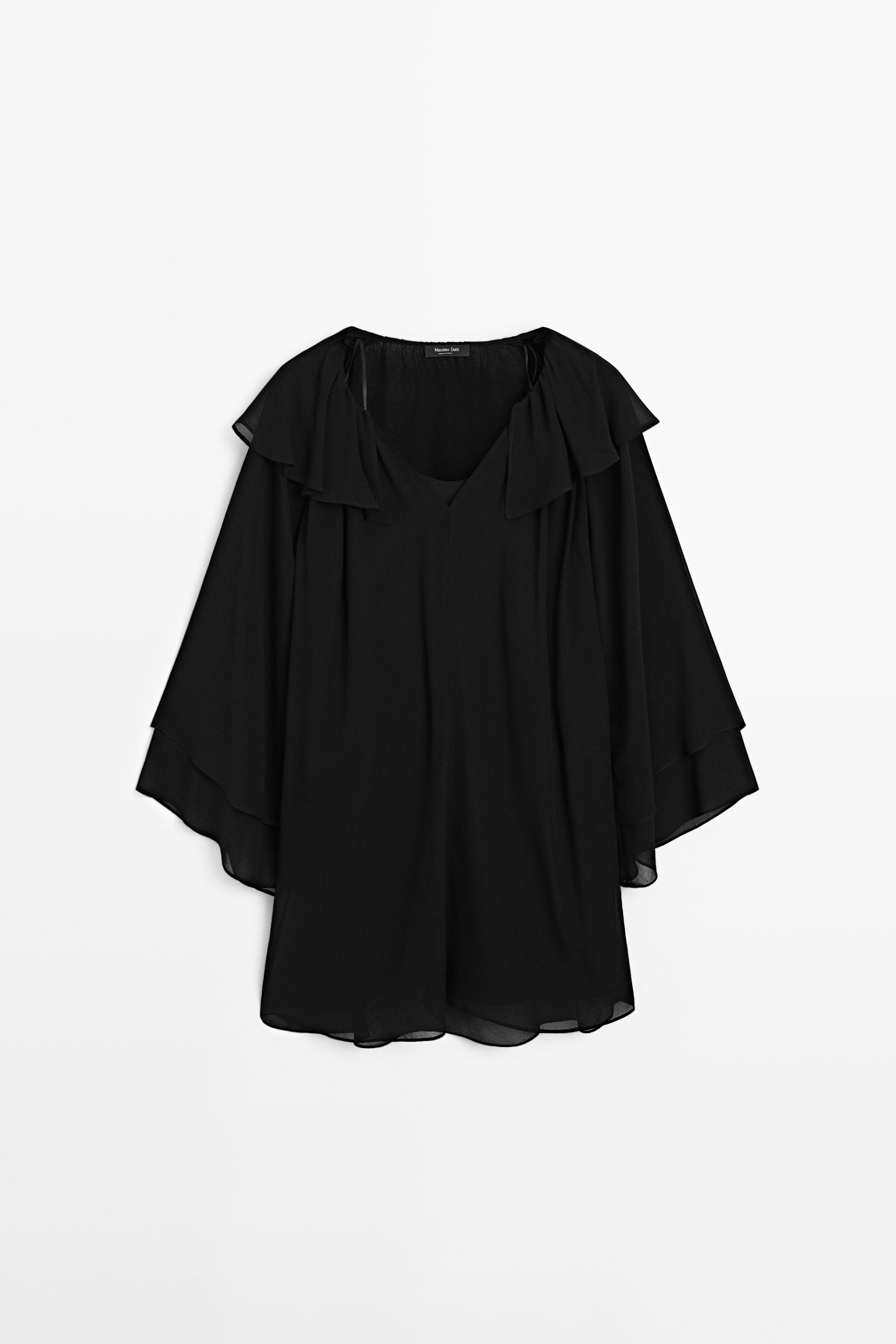 Robe courte à volants