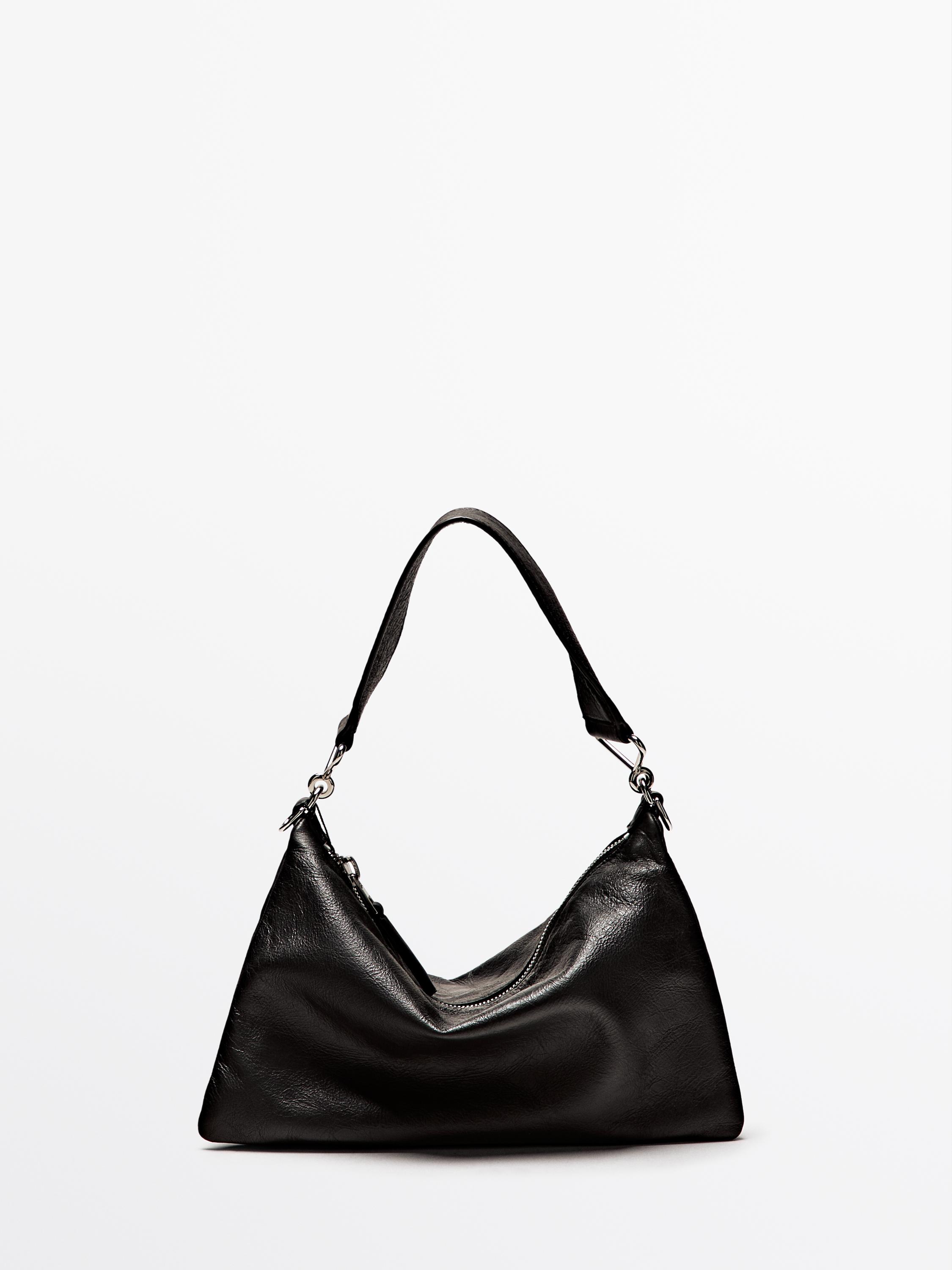 Small nappa leather bag with compartments