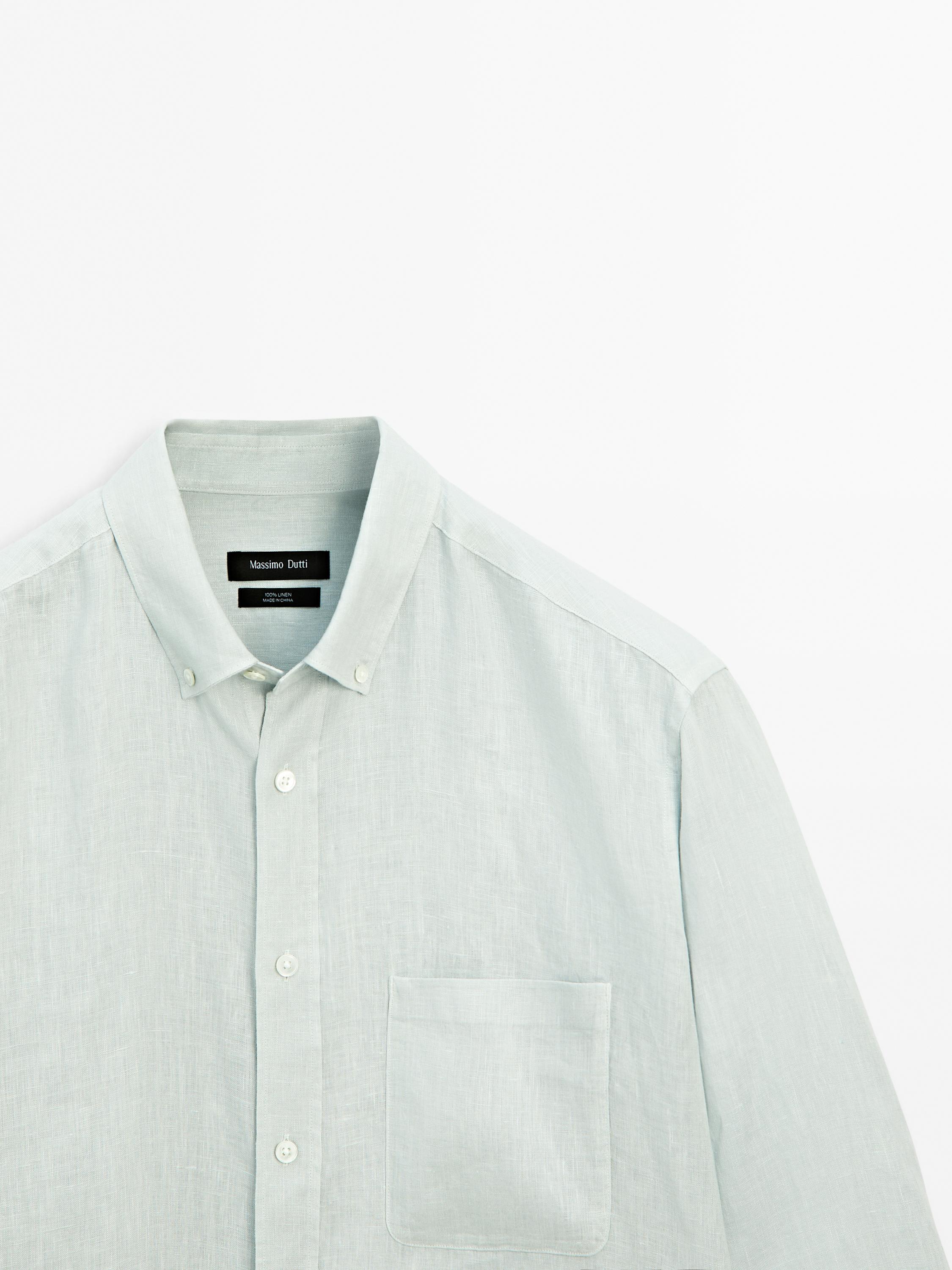 100% linen regular fit shirt