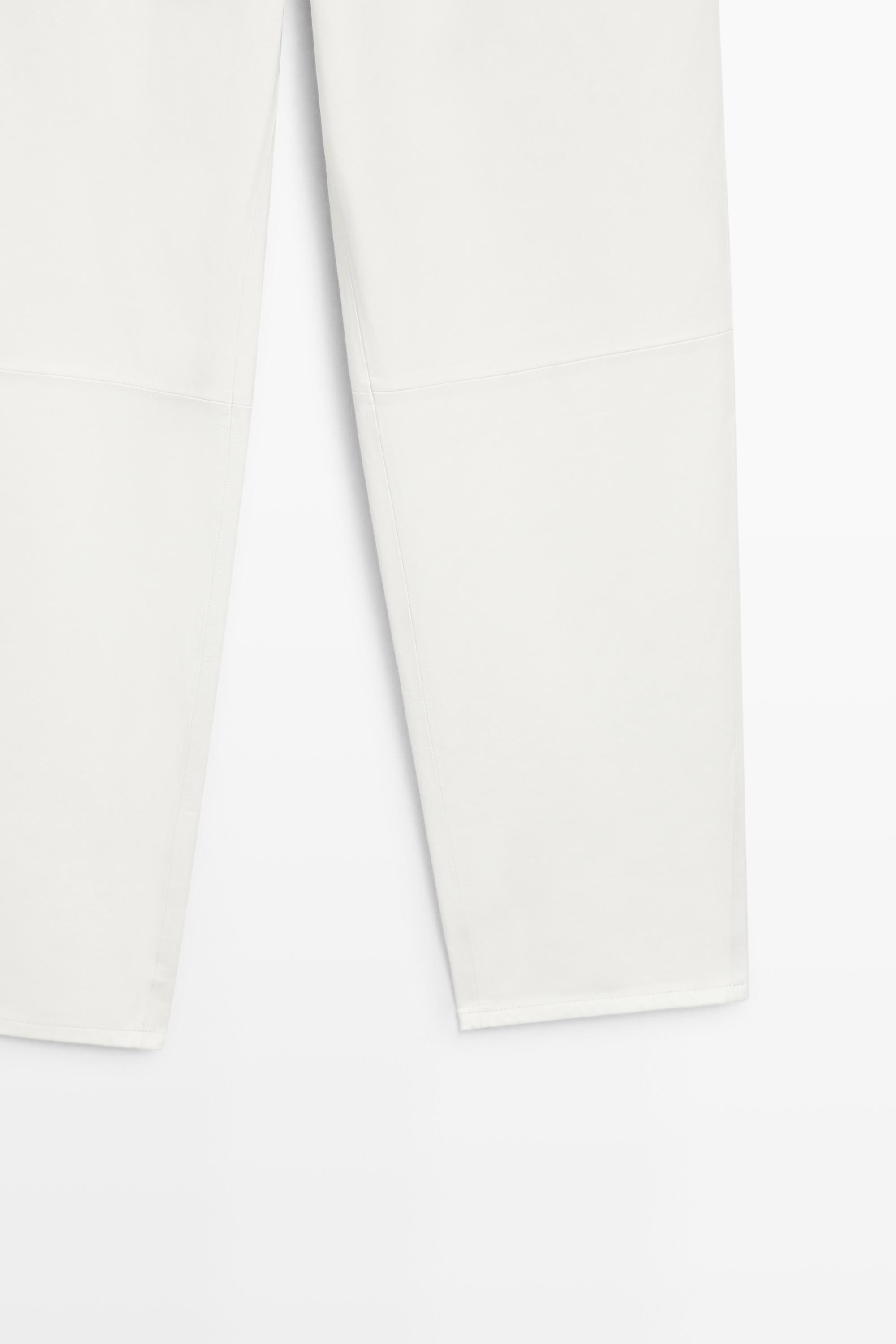Straight-leg leather pants — WHITE (alternate view)