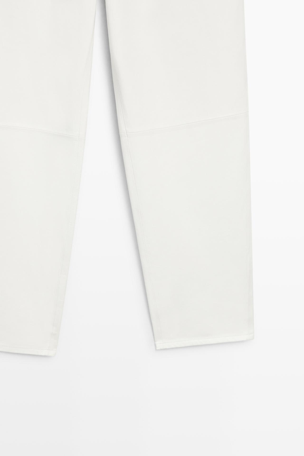 Straight-leg leather pants — WHITE