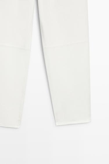 Straight-leg leather pants — WHITE 5