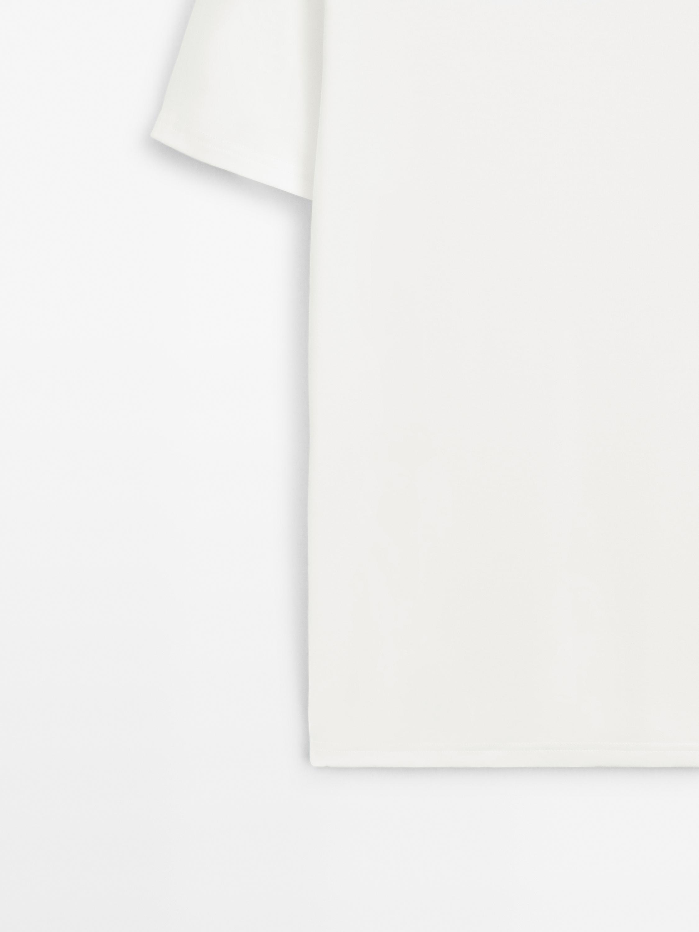 100% mercerised cotton T-shirt — CREAM