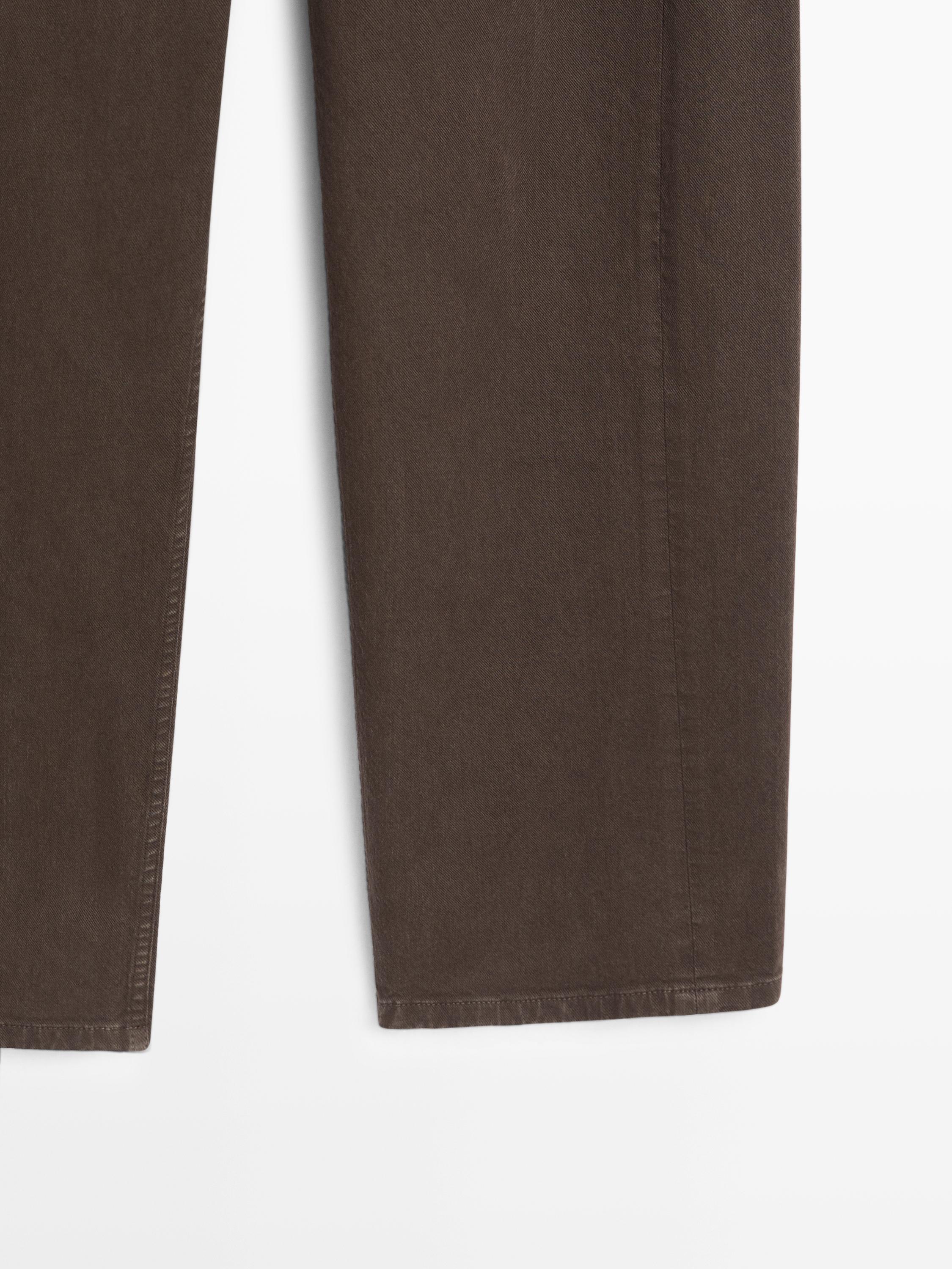 High-waist balloon fit jeans — Chocolate