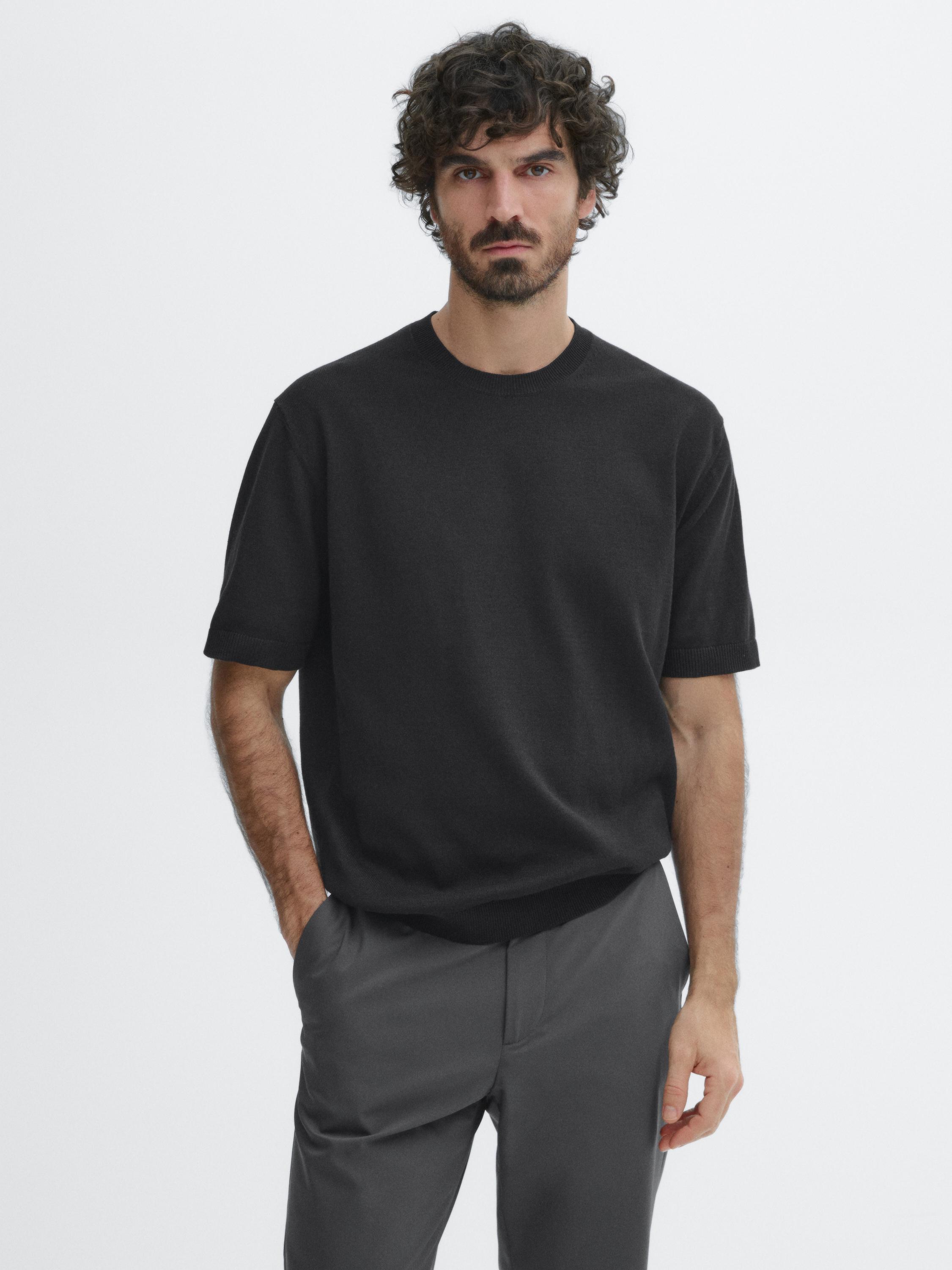 100% cotton short sleeve knit sweater