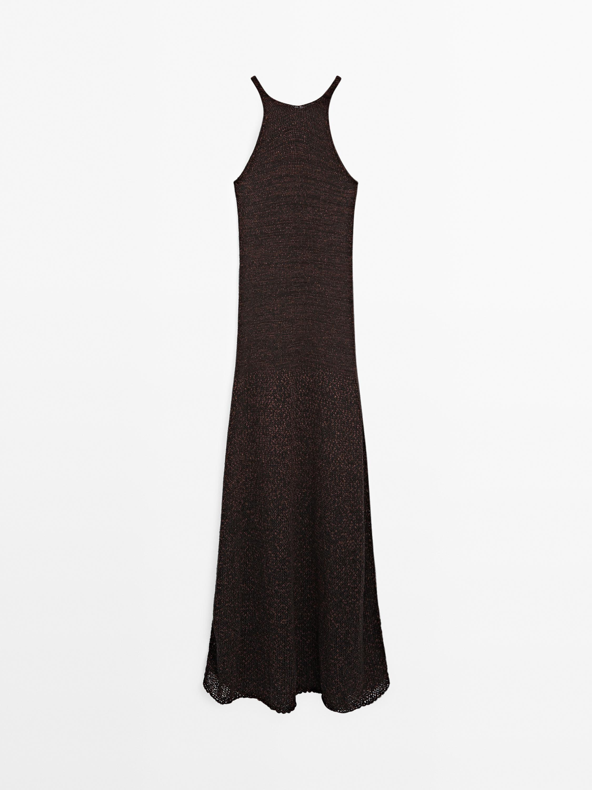 Vestido largo punto con algodón