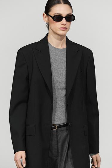 100% Wool Suit Blazer — BLACK 8