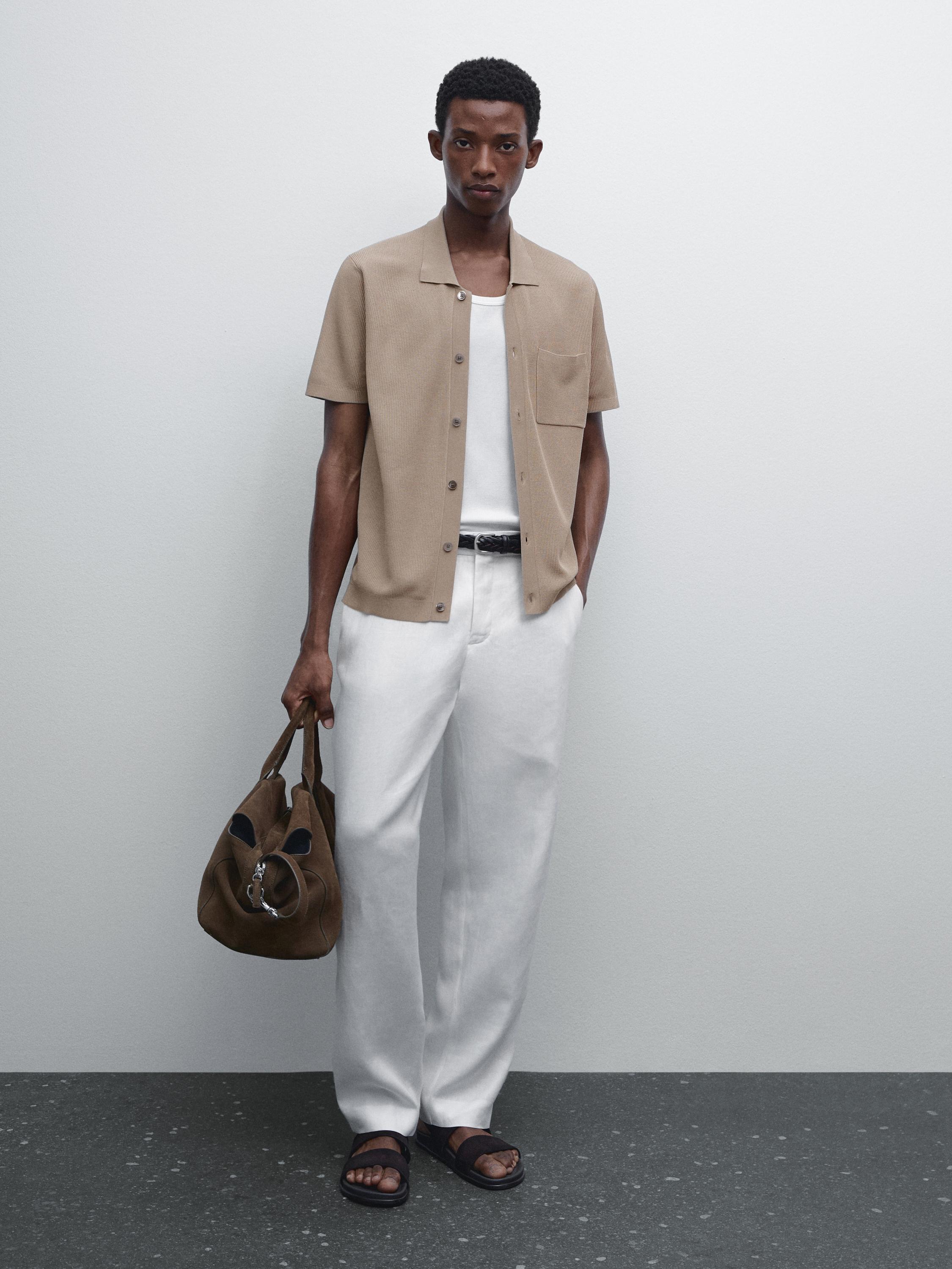 قميص سميك من قطن ممرسر 100%