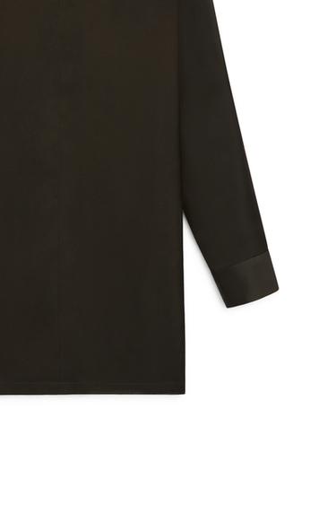 Long flowing satin finish blouse - LIMITED EDITION — DARK GREEN 8