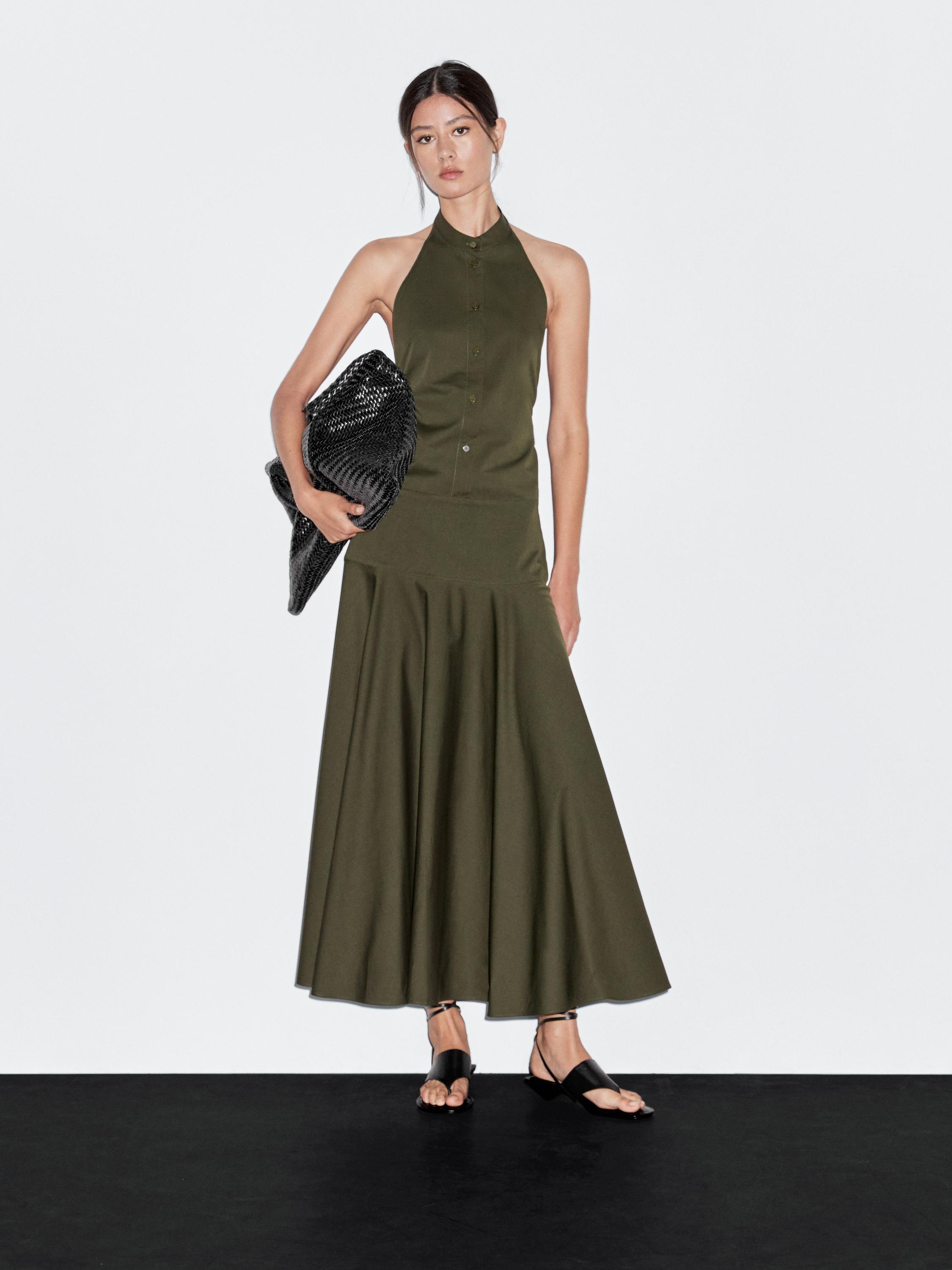 Halter neck long dress