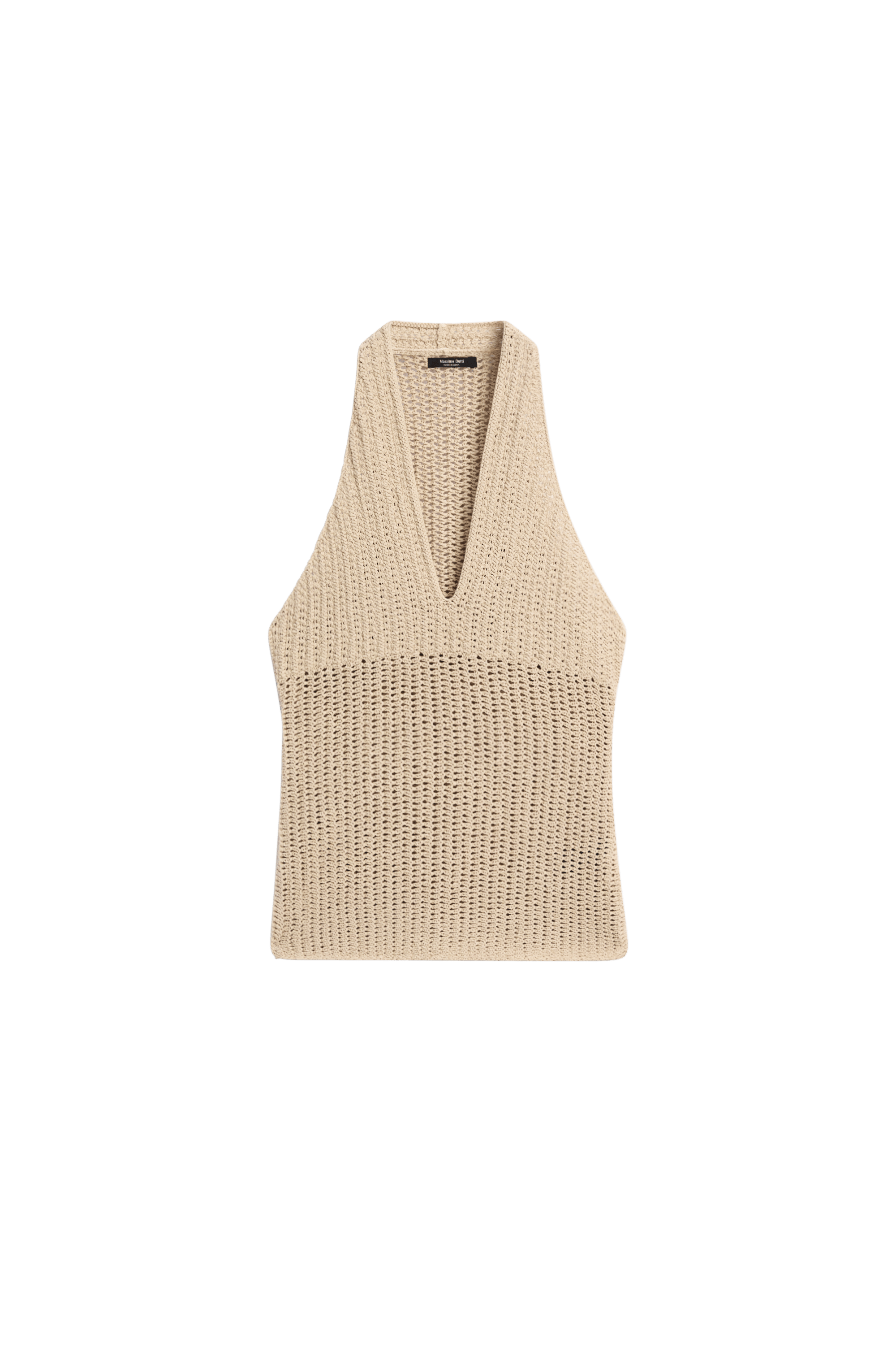 Massimo Dutti Pamuklu kroşe örgü üst görsel 7