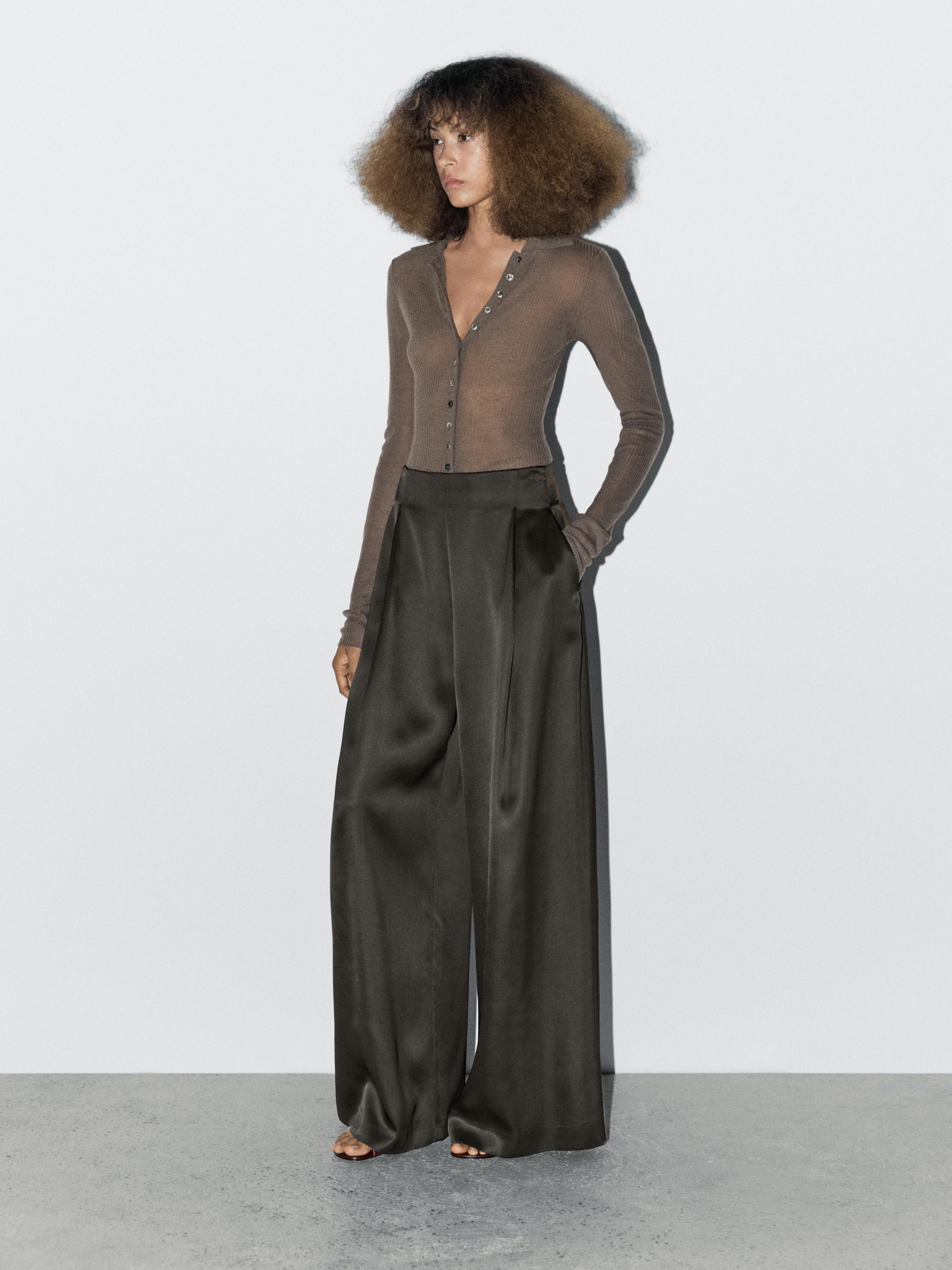 Pantalón ancho satinado - STUDIO
